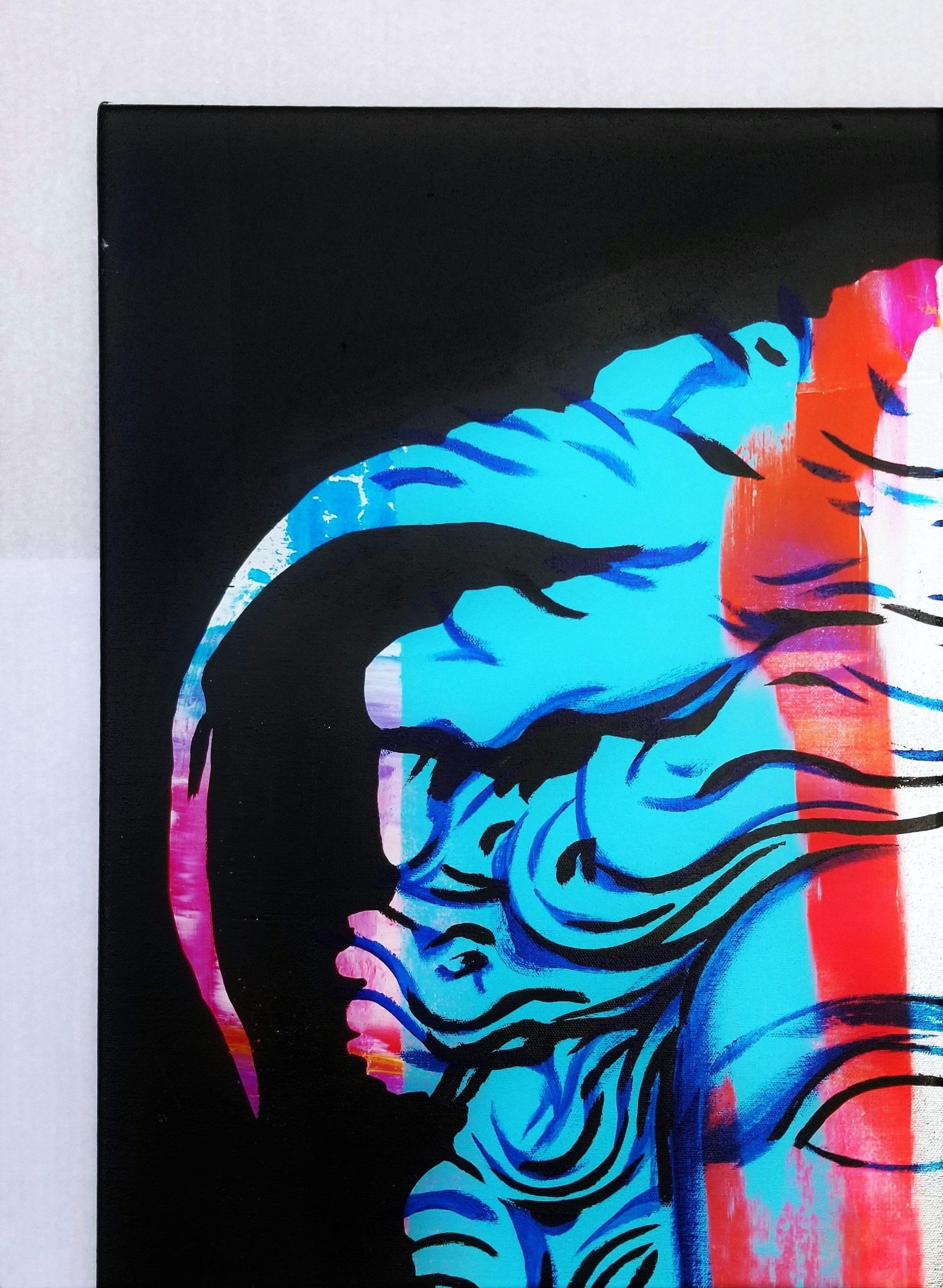Versace Icon III (Medusa) - Painting Contemporaneo di Jack Graves III