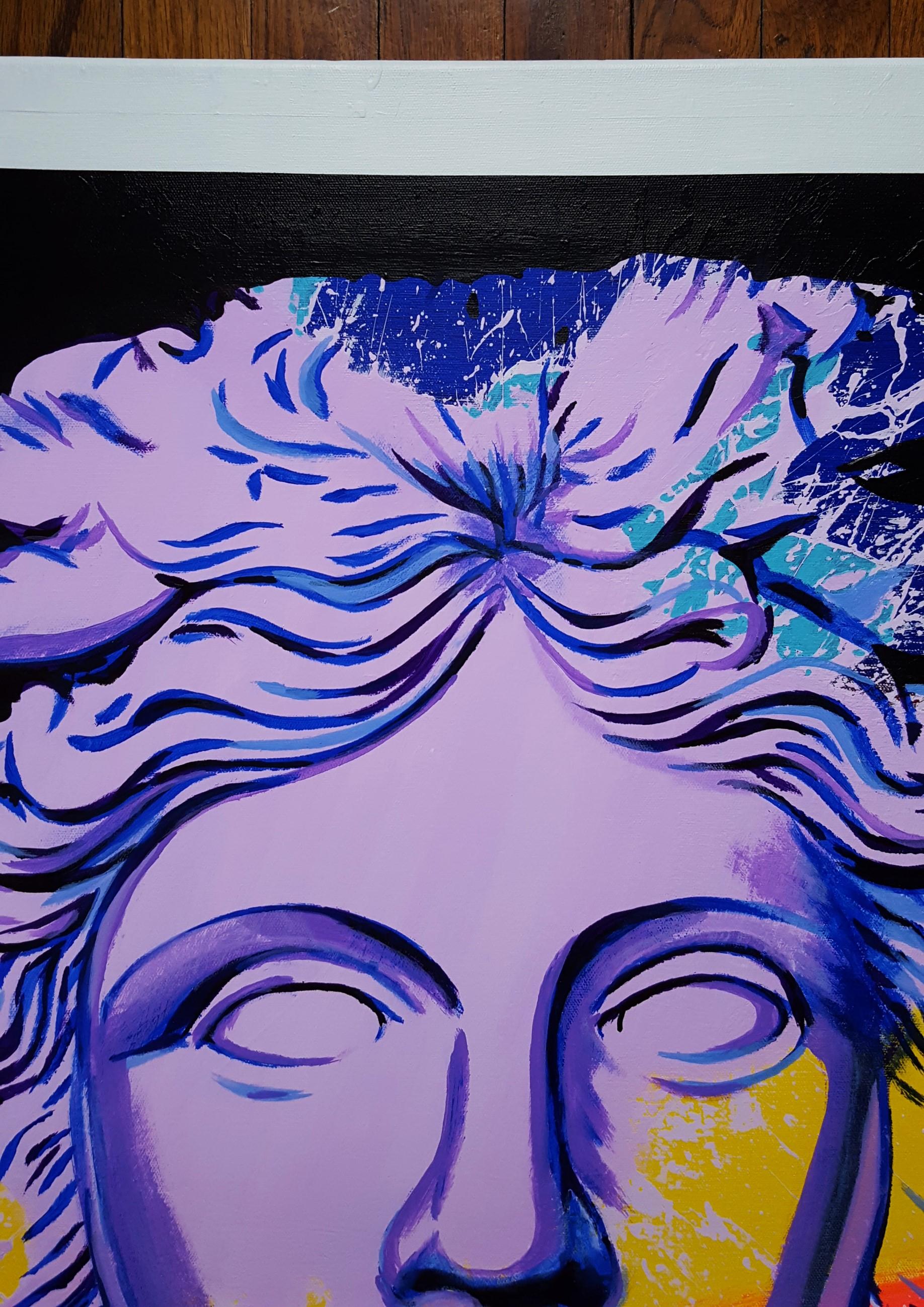 Versace (Medusa) Icon - Contemporary Painting by Jack Graves III