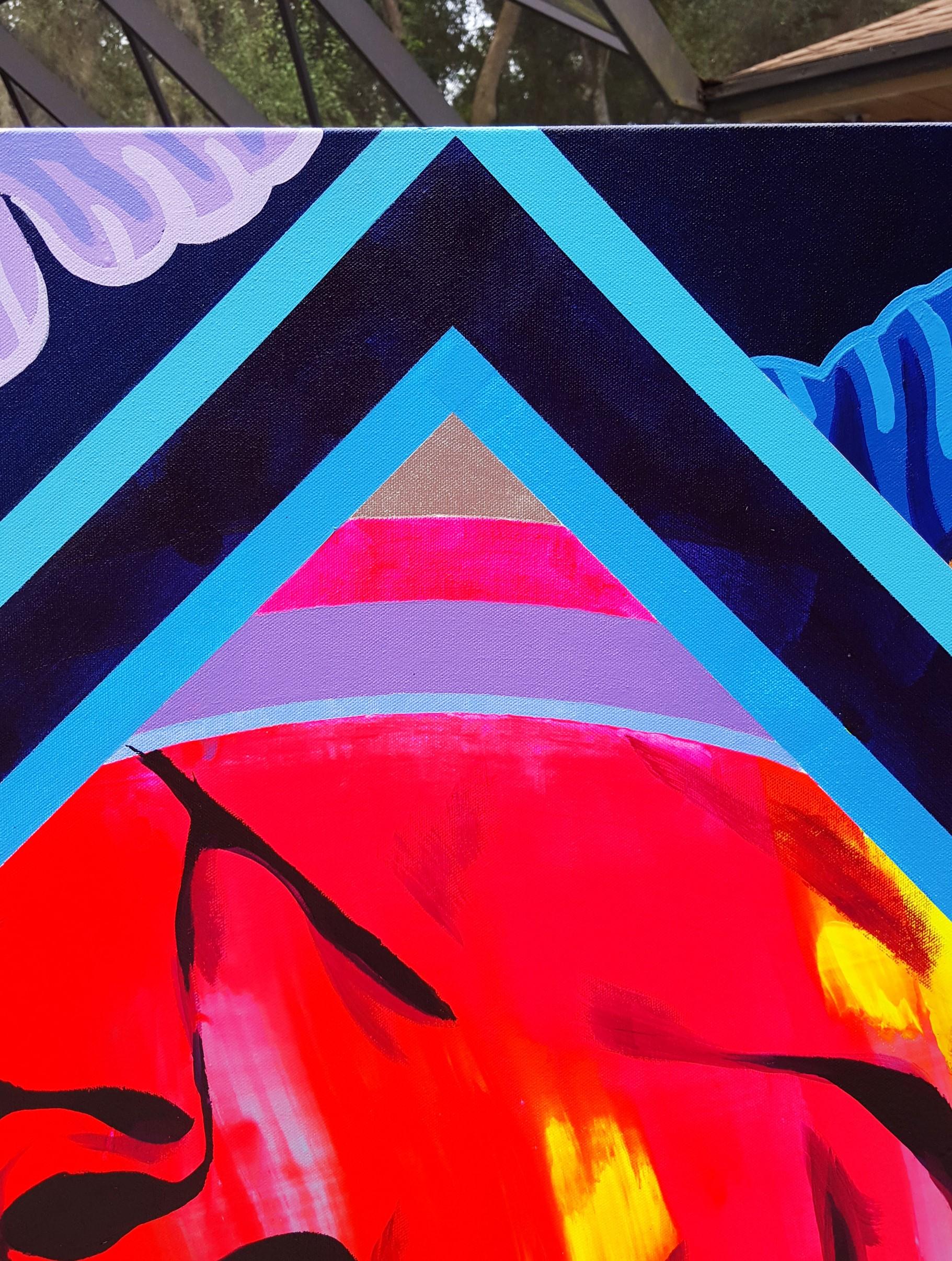 Jungfrau Maria Supreme /// Zeitgenössische Street Pop Art Portrait Malerei Religiös im Angebot 1