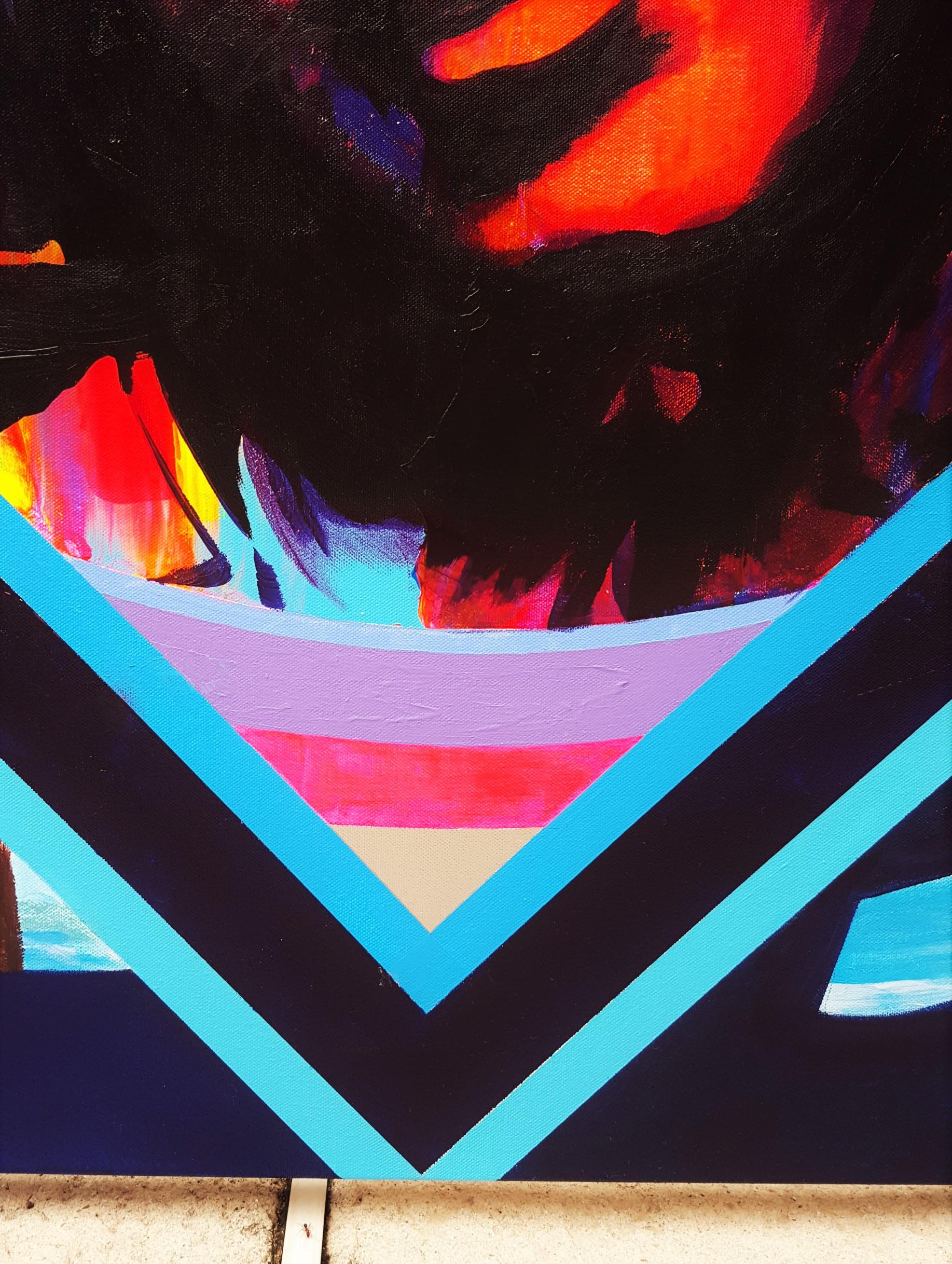 Jungfrau Maria Supreme /// Zeitgenössische Street Pop Art Portrait Malerei Religiös im Angebot 2