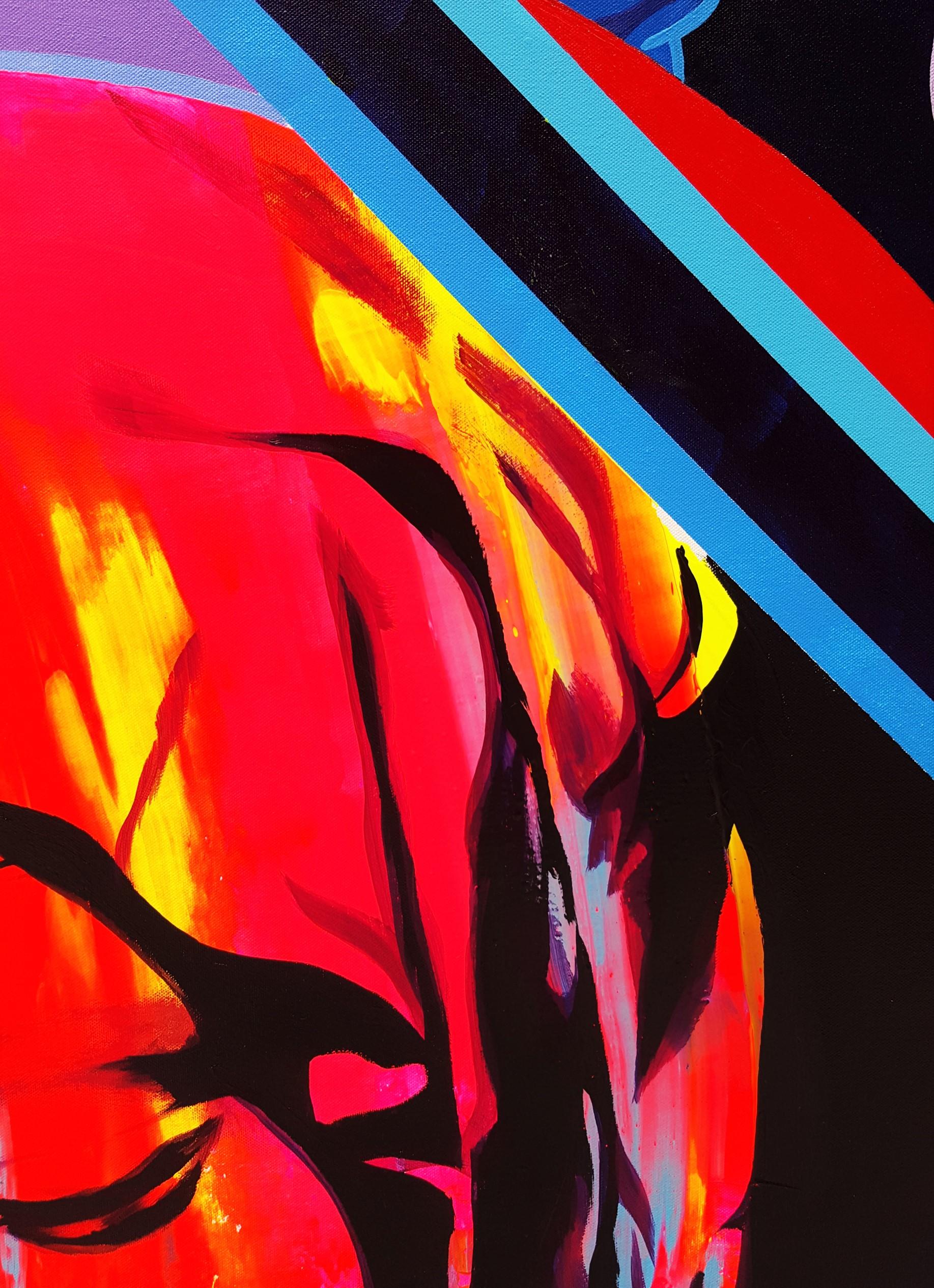 Jungfrau Maria Supreme /// Zeitgenössische Street Pop Art Portrait Malerei Religiös im Angebot 4