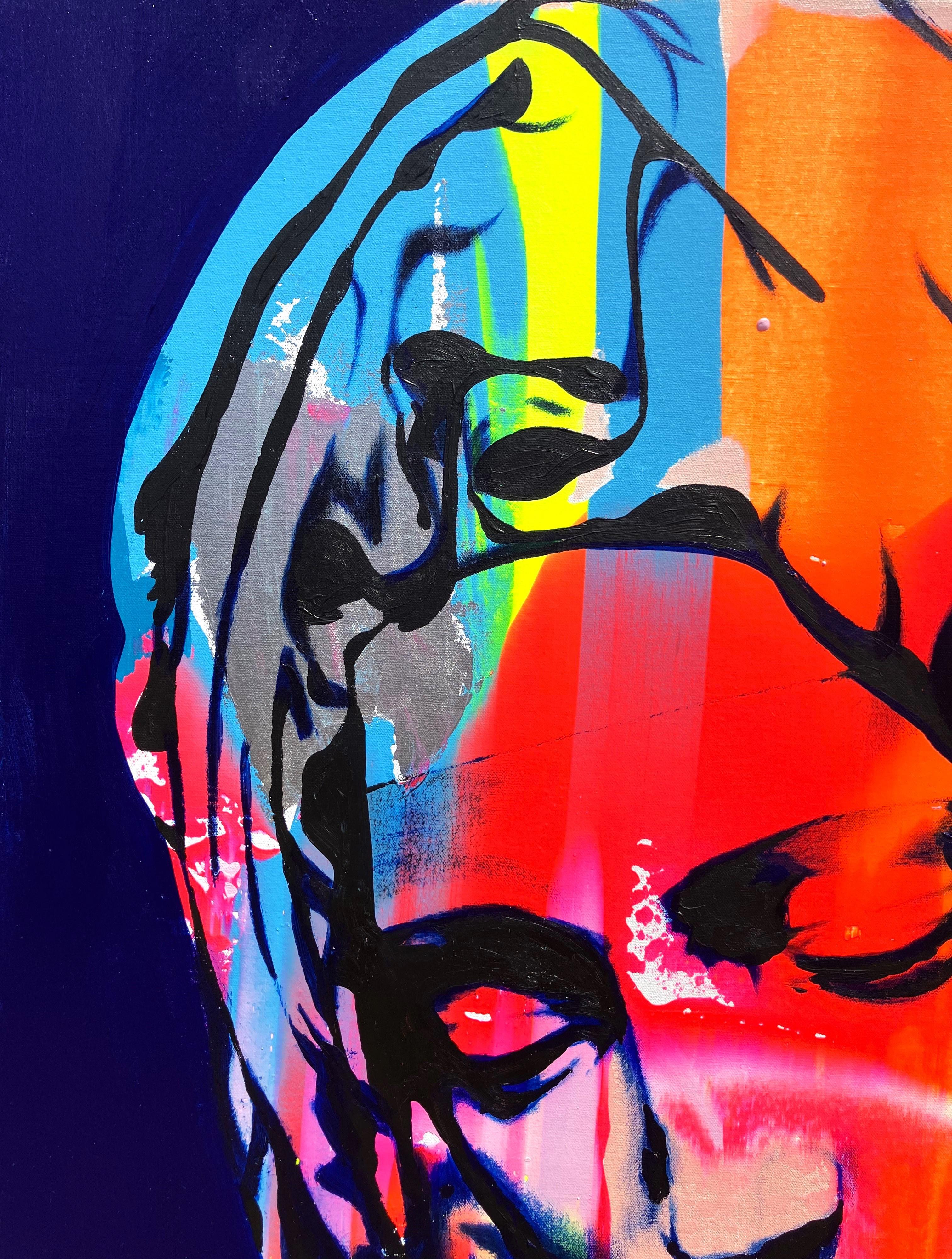 Virgen María V (Miguel Ángel) /// Renacimiento Cristianismo Piedad Retrato Pintura - Painting Arte pop de Jack Graves III