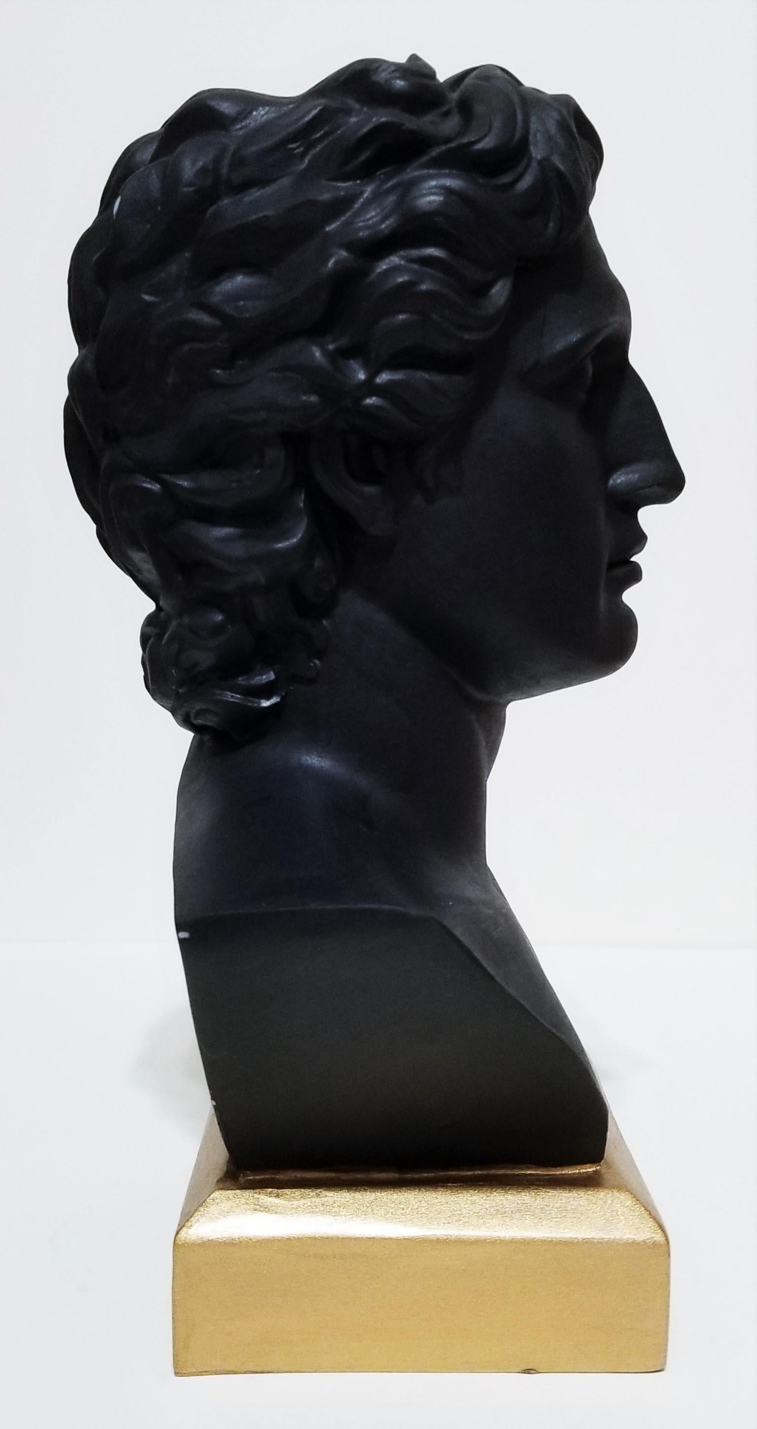 Alexander the Great Sculpture /// Contemporary Portrait Face Historical Figure - Beige Figurative Sculpture by Jack Graves III