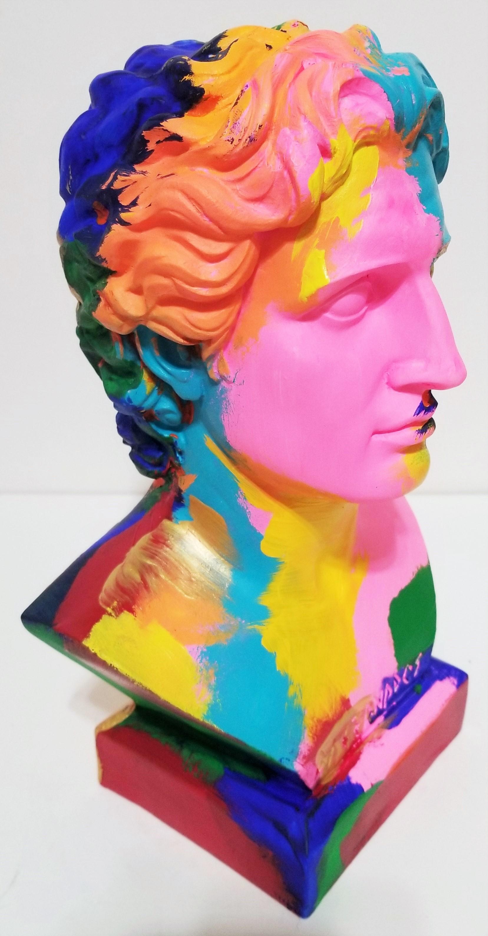 Alexander the Great Sculpture II /// Contemporary Street Pop Art Joker Bust Head en vente 10