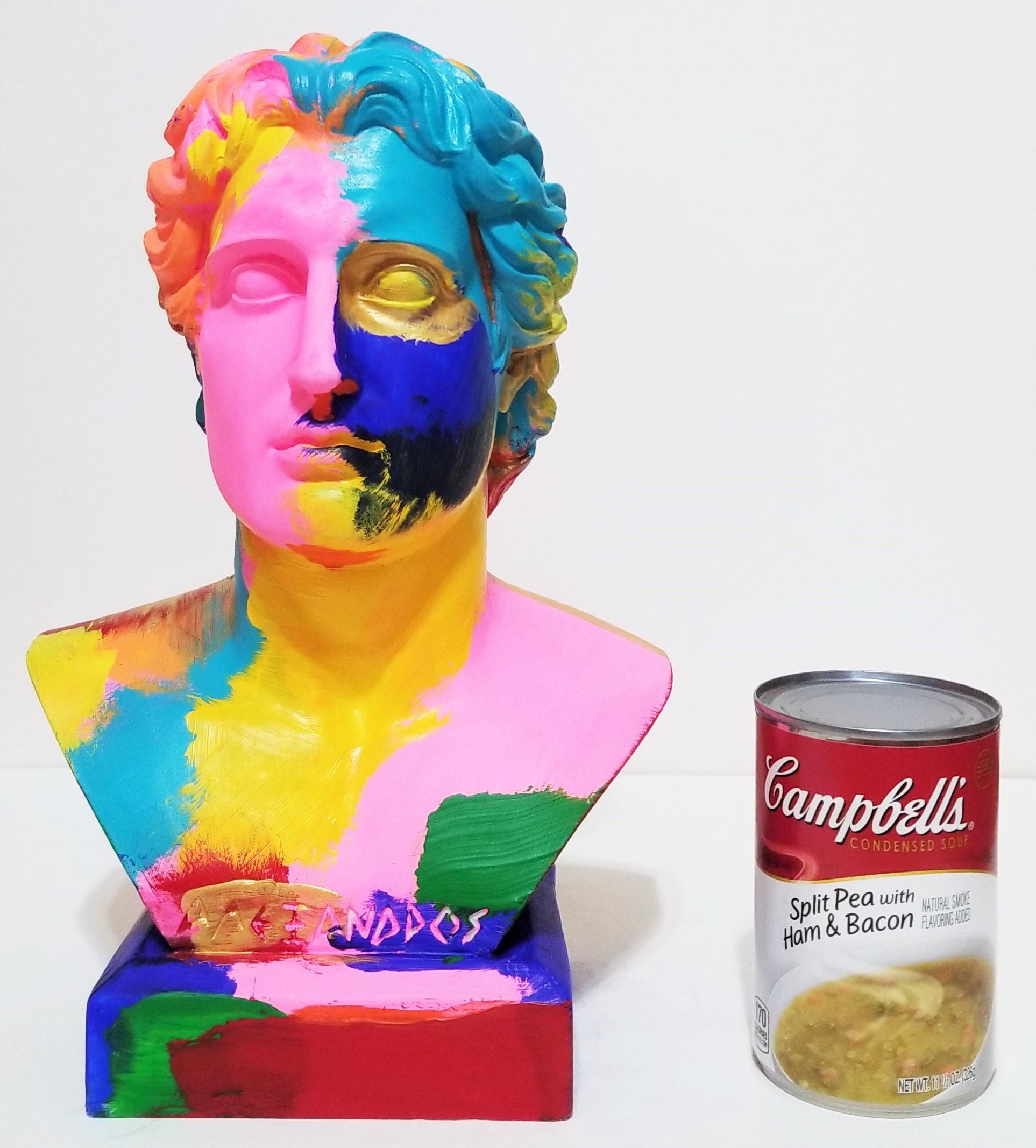 Scultura di Alexander il Grande II /// Street Pop Art Contemporanea Testa di Busto Joker - Sculpture di Jack Graves III