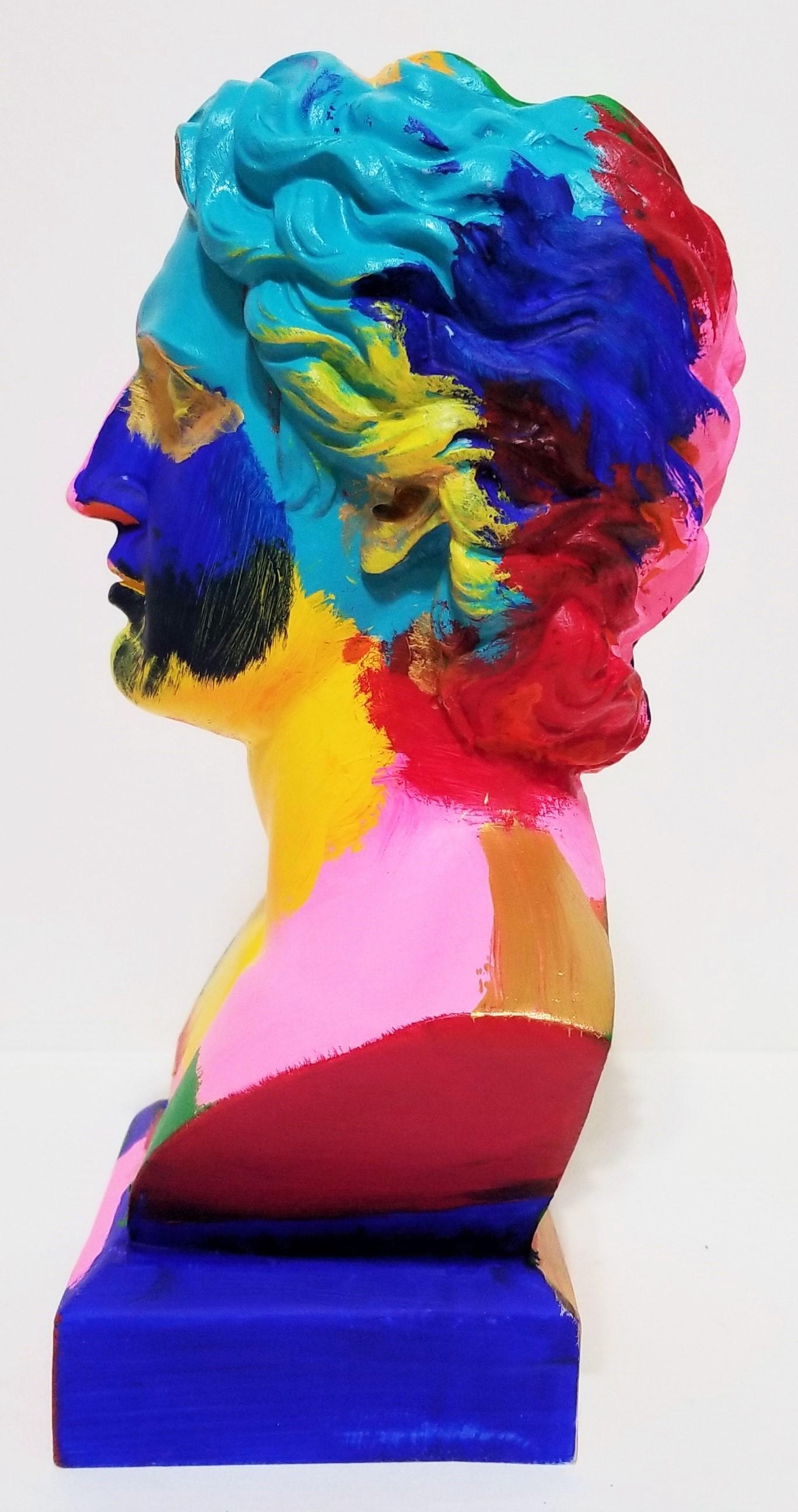 Alexander the Great Sculpture II /// Contemporary Street Pop Art Joker Bust Head en vente 1