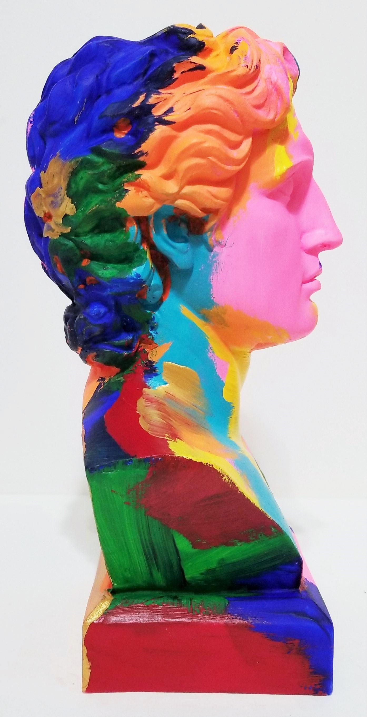 Alexander the Great Sculpture II /// Contemporary Street Pop Art Joker Bust Head en vente 3