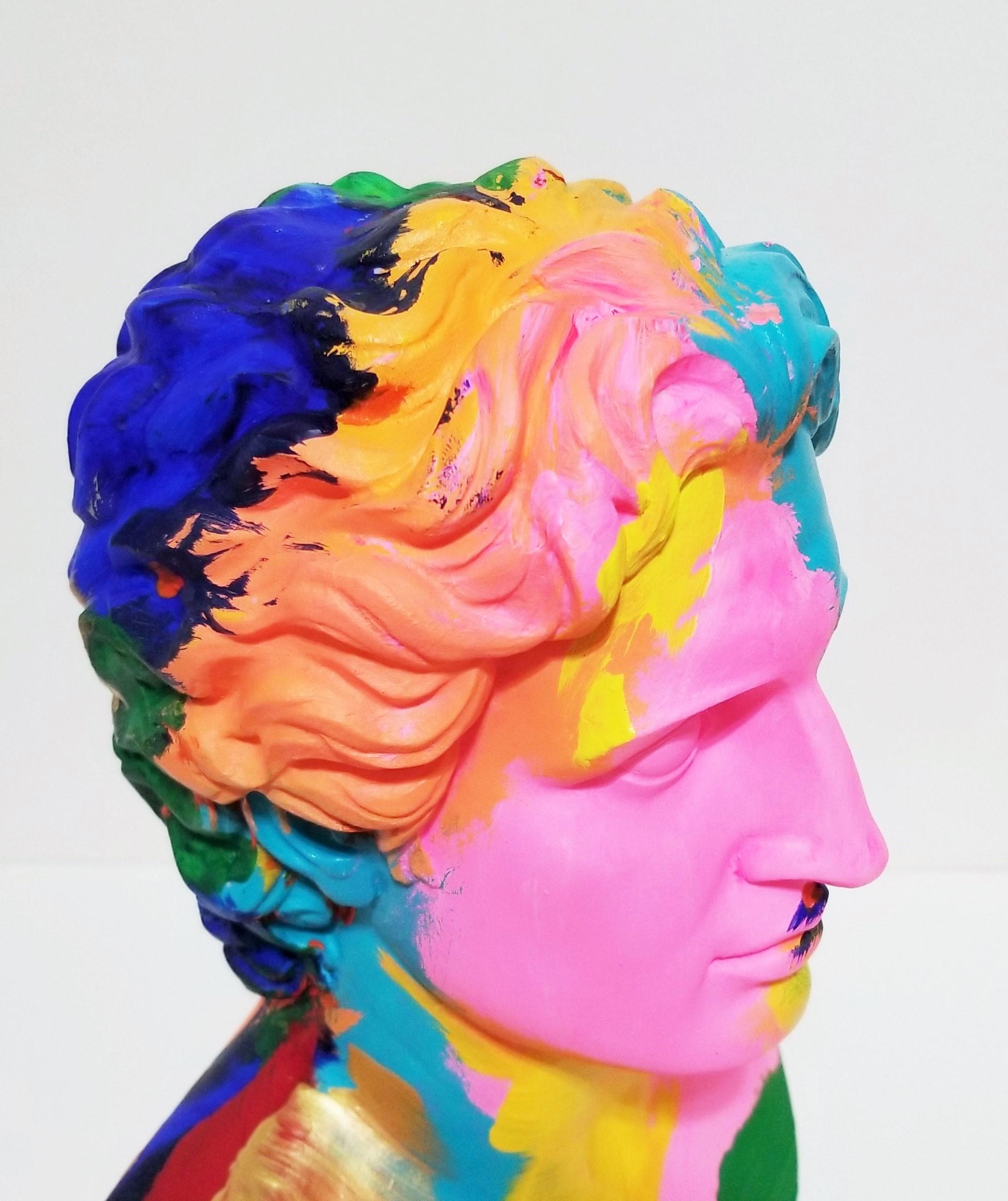Alexander the Great Sculpture II /// Contemporary Street Pop Art Joker Bust Head en vente 5