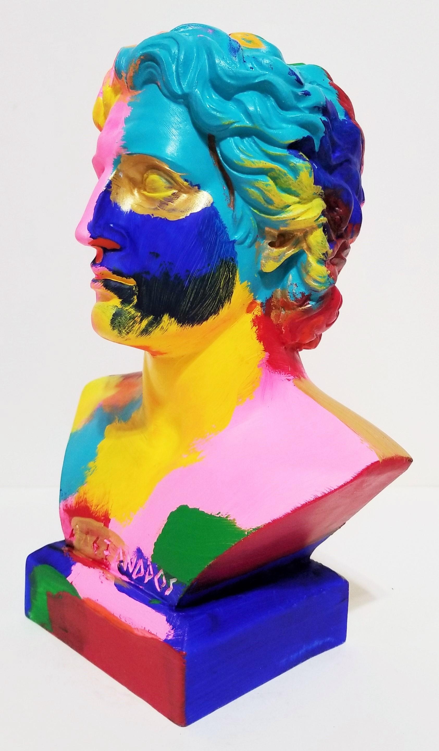 Alexander the Great Sculpture II /// Contemporary Street Pop Art Joker Bust Head en vente 6