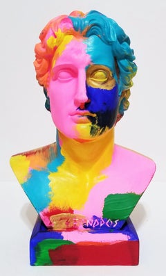 Alexander the Great Sculpture II /// Contemporary Street Pop Art Joker Bust Head