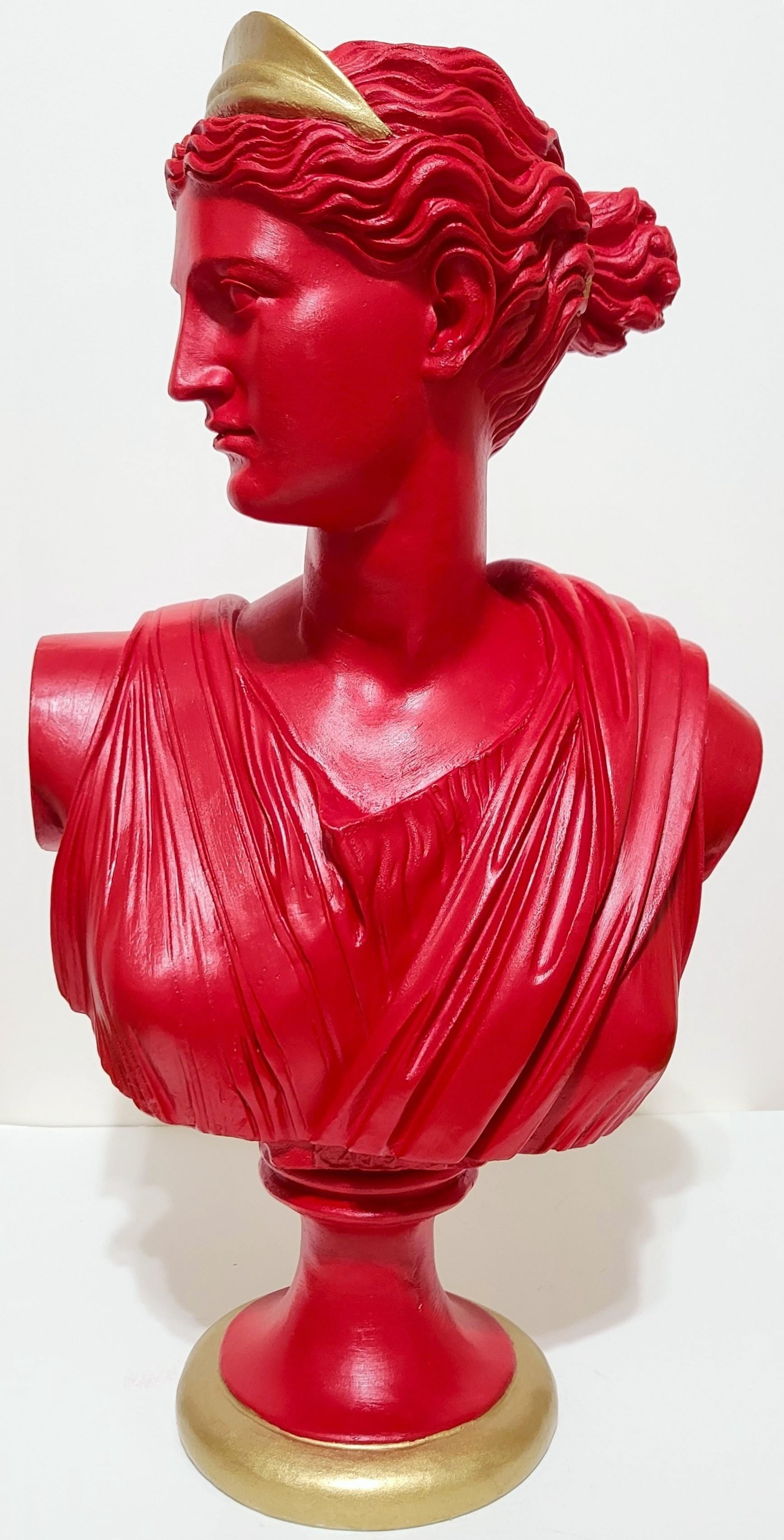 Jack Graves III Figurative Sculpture - Artemis Bust /// Jack Graves Greek Mythology Goddess Painting Sculpture Classics