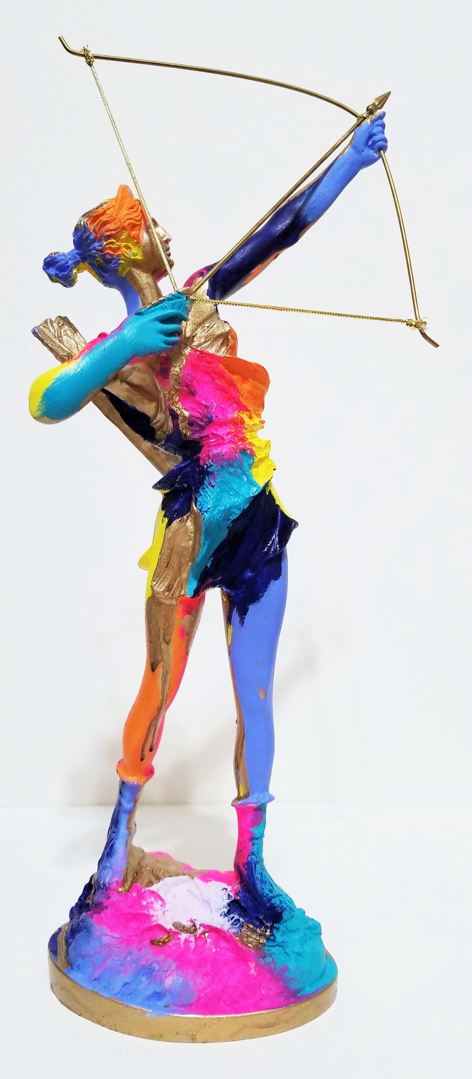 Sculpture Diana II /// Contemporary Pop Street Art Hunt Figurative Bow and Arrow en vente 1
