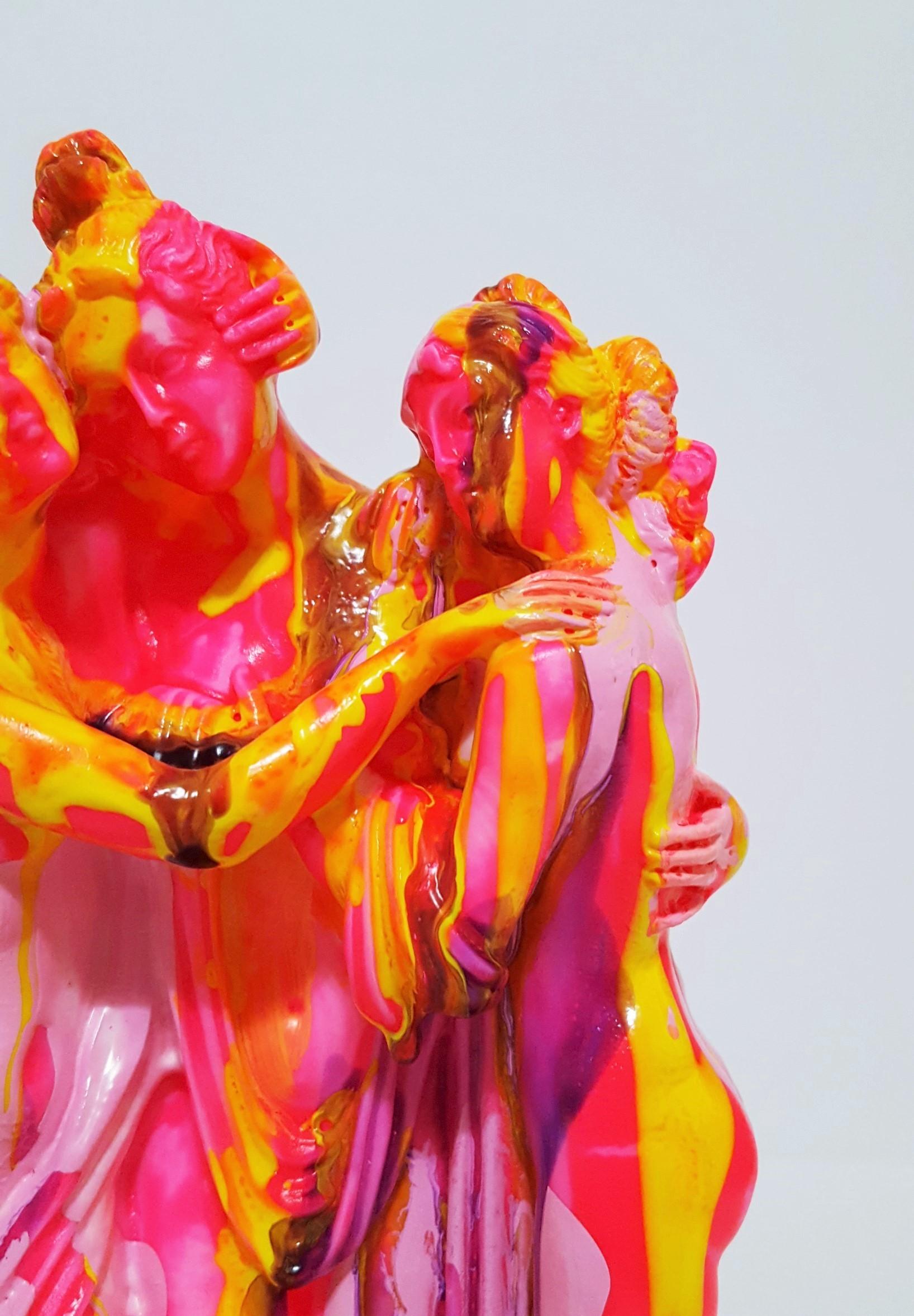 The Three Graces Sculpture (Antonio Canova) /// Contemporary Classics Colorful  For Sale 2