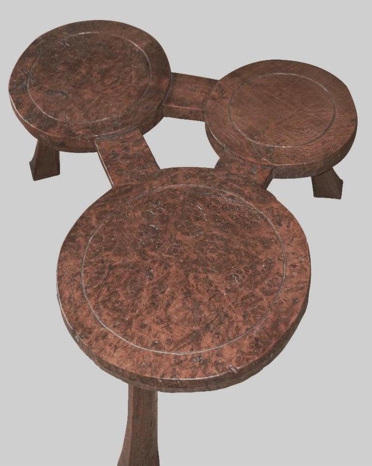 Jack Grimble Design Three Pod Coffee Table, France, 1930s at 1stDibs