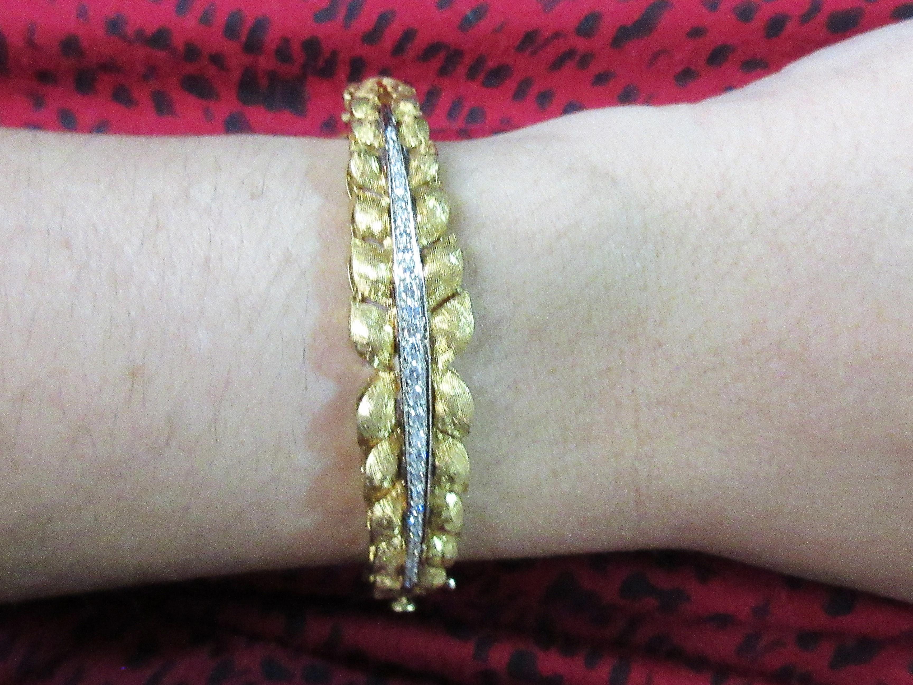 Women's or Men's Jack Gutshneider Diamond Bangle Bracelet 18 Karat Gold