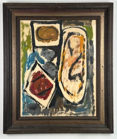 Natura morta da tavolo Pittura astratta della metà del secolo scorso