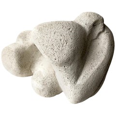 Jack Hanson Picasso Style Reclining Woman Cement Composite Sculpture