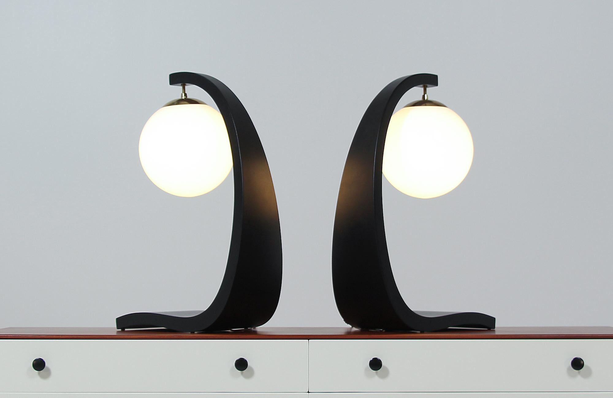 Jack Haywood Sculptural Table Lamps by Modeline In Excellent Condition In Los Angeles, CA