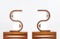 Jack Haywood "Serpentine" Table Lamps by Modeline