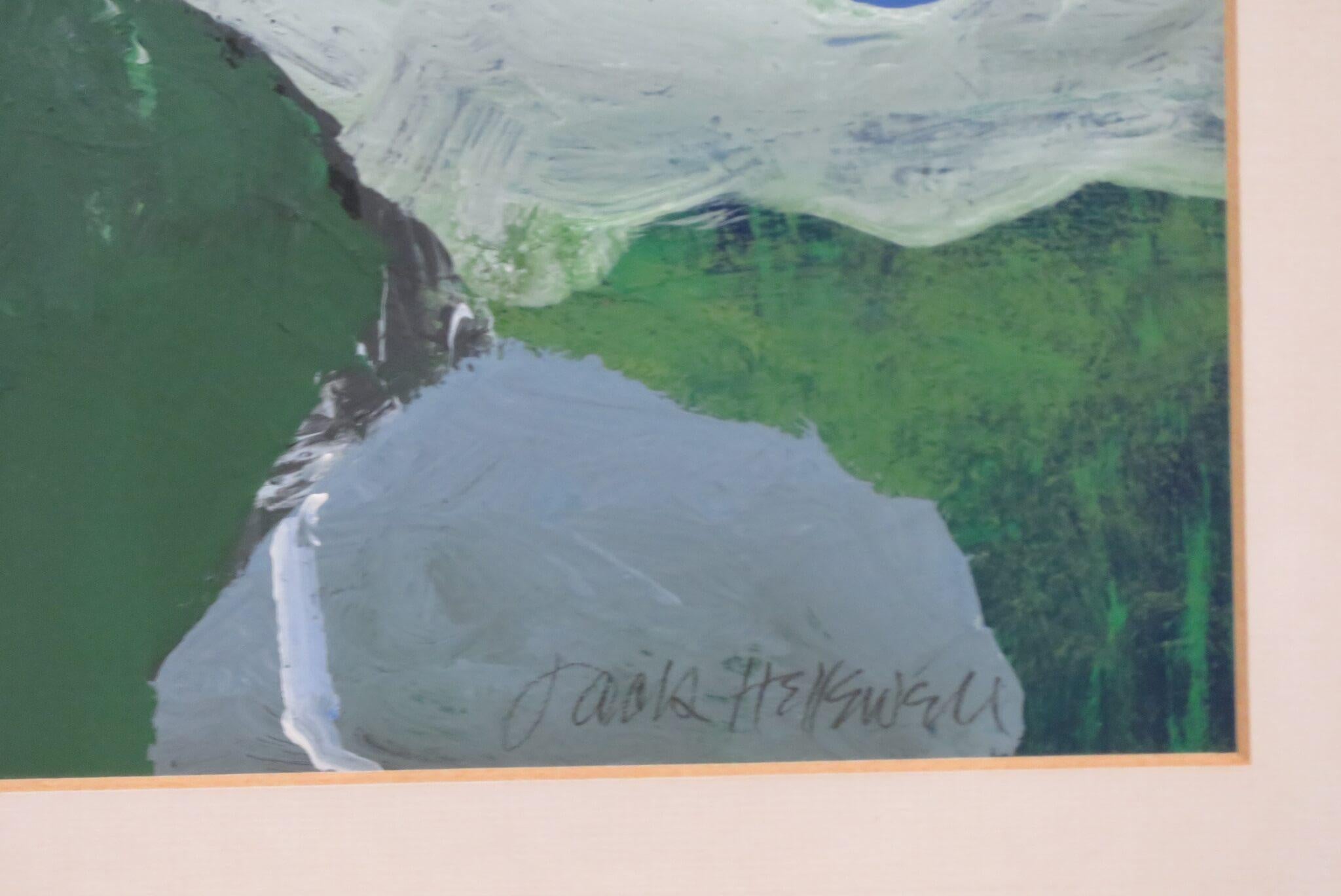 Paesaggio inglese originale dello Yorkshire Pittura espressionista/astratta del XX secolo - Painting di Jack Hellewell