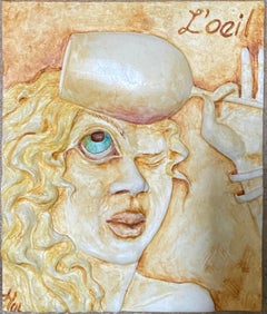 "The Sommeliers" Surrealist Sculpture, Hand-Painted Resin