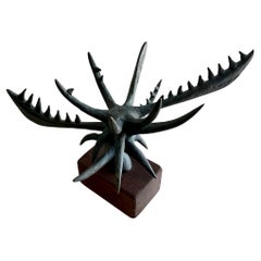 Jack Hoag California Brutalist Abstract Bronze Sculpture