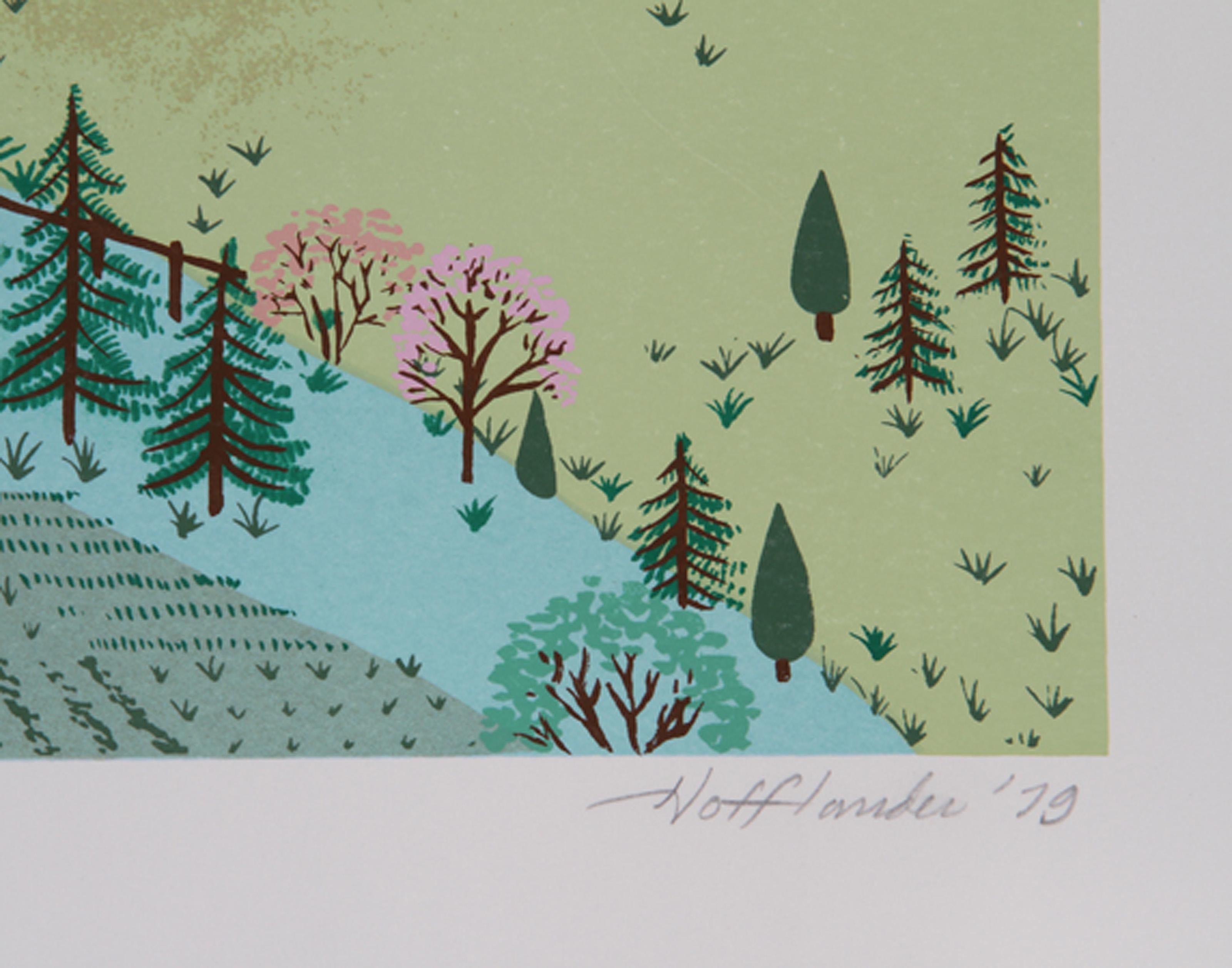 Spring Balloons, Folk Art Screenprint by Jack Hofflander For Sale 1