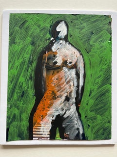"Green Nude 1" 1980s Modernist Jack Hooper Female Nude Painting