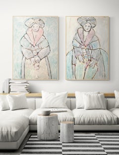 "Asian Woman I" American Modernist Figurative Painting Académie Julian