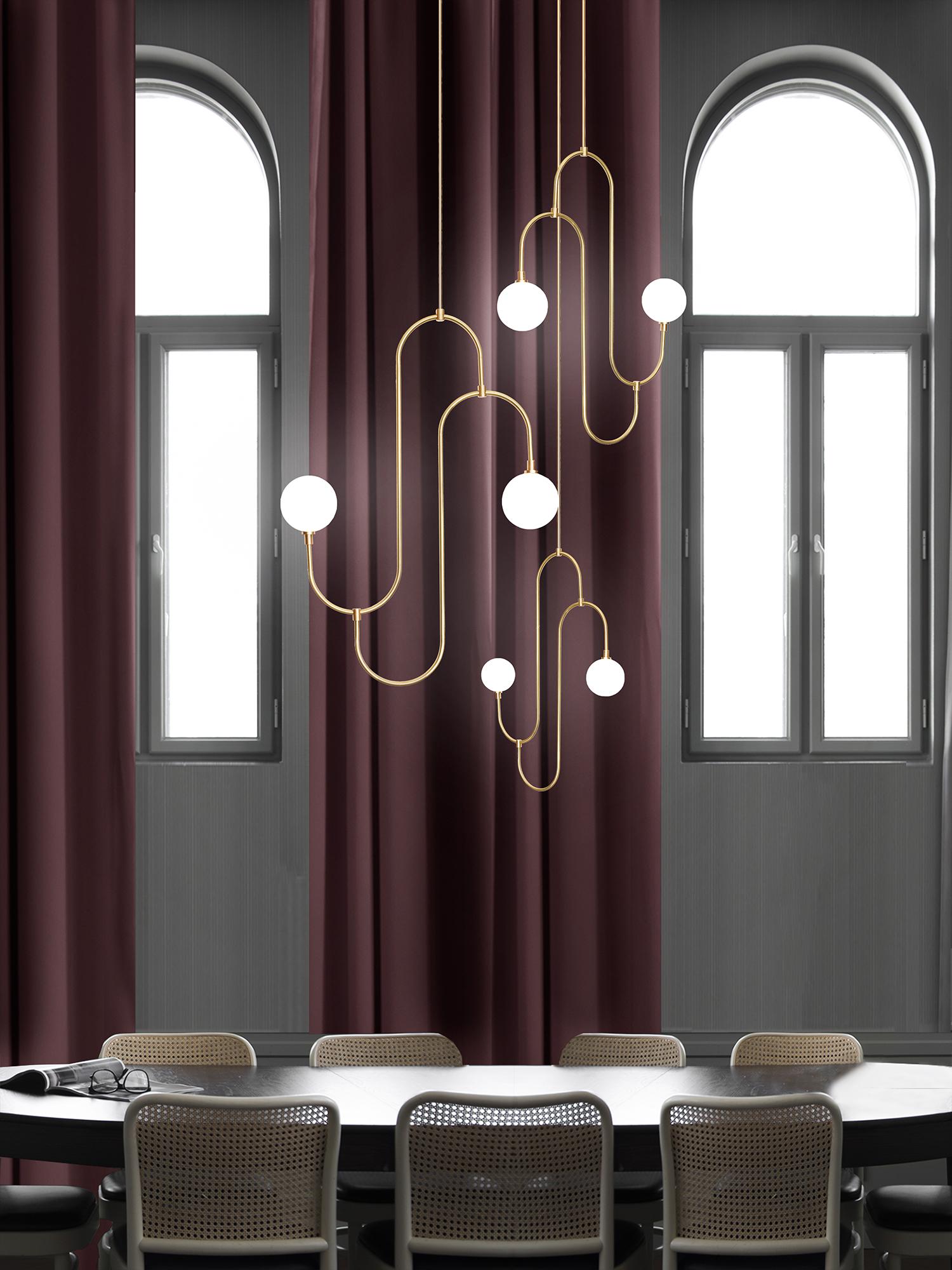 Britannico Ciondolo Jack & Jill 3 pezzi 'Orbita in ottone e cristallo con LED G12' in vendita