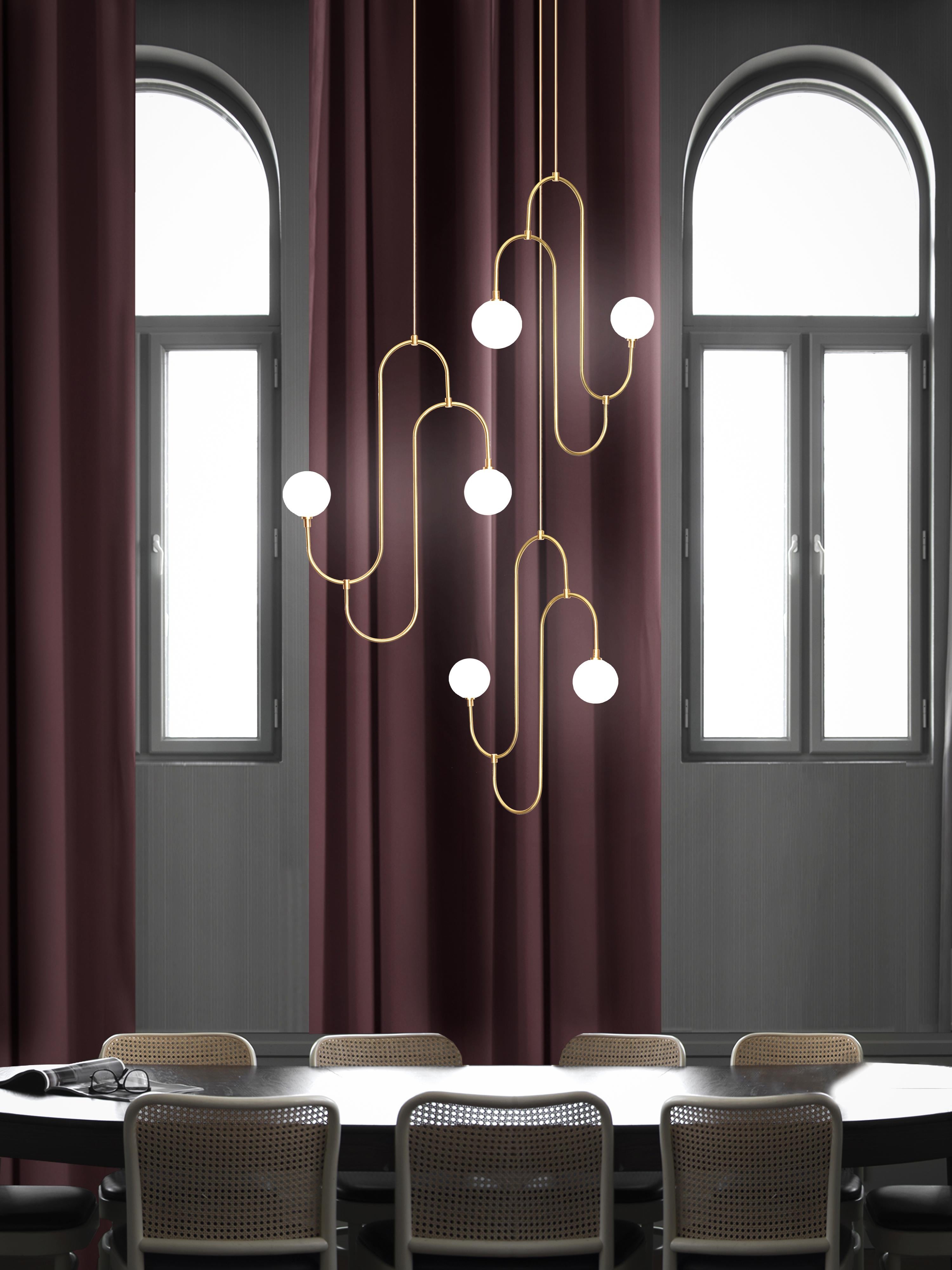 Britannico Ciondolo Jack & Jill 3 pezzi 'Orbita in ottone e cristallo con LED G12' in vendita