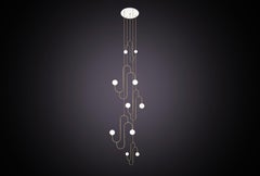 Jack & Jill Pendant 5 Piece 'Brass and Crystal Glass Orb with G12 LED'