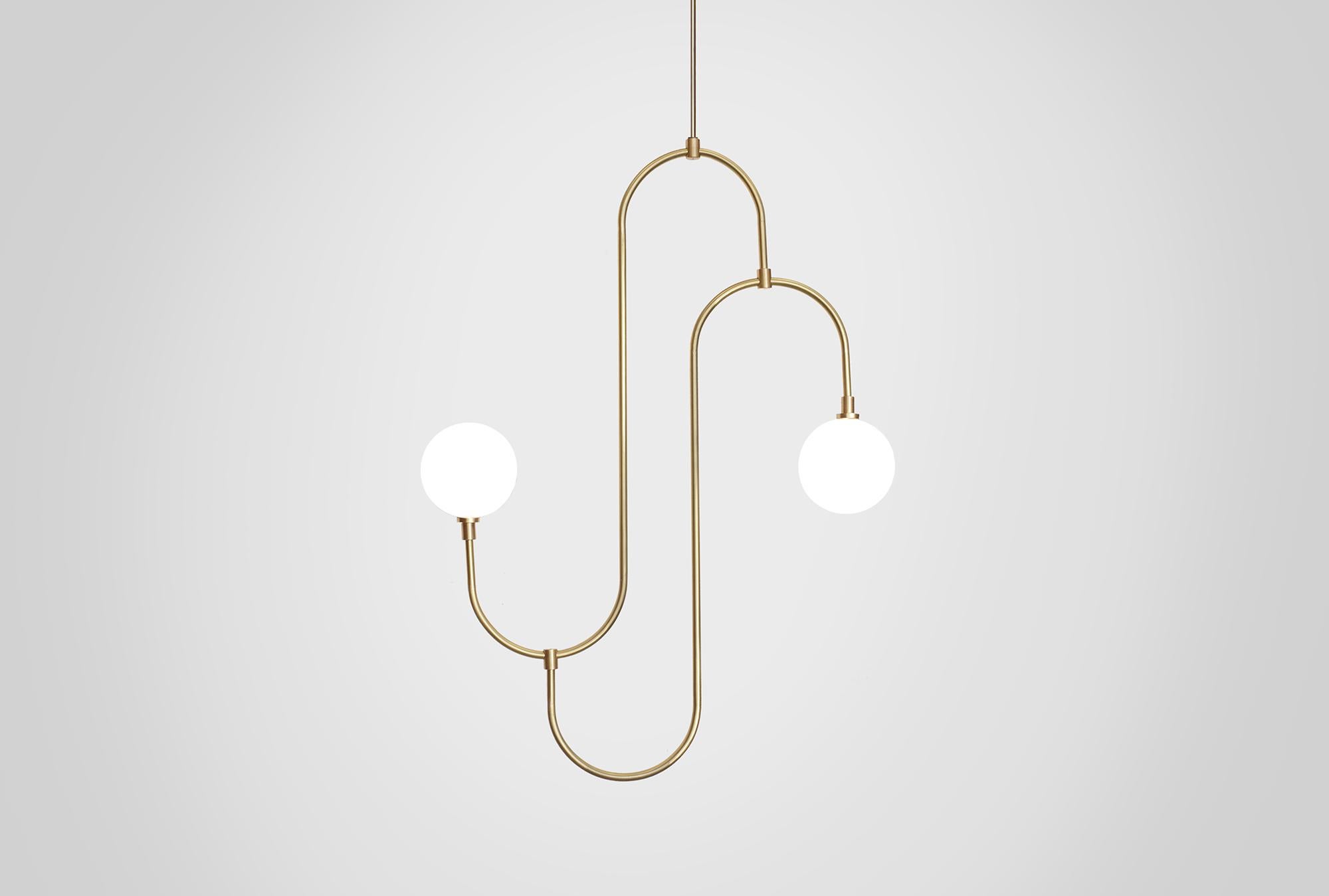Ciondolo Jack & Jill piccolo 'Orbita in ottone e cristallo con G12 LED' In condizioni Nuovo in vendita a London, GB
