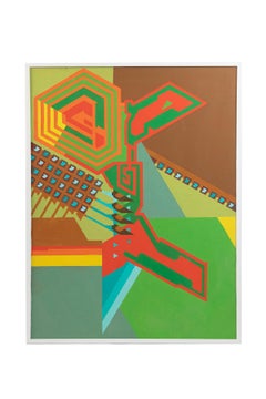 Lloyd Wright's Disciple Jack Justice Hard Edge Painting #1, 1960's