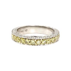 Jack Kelége Platinum White and Yellow Diamond Band