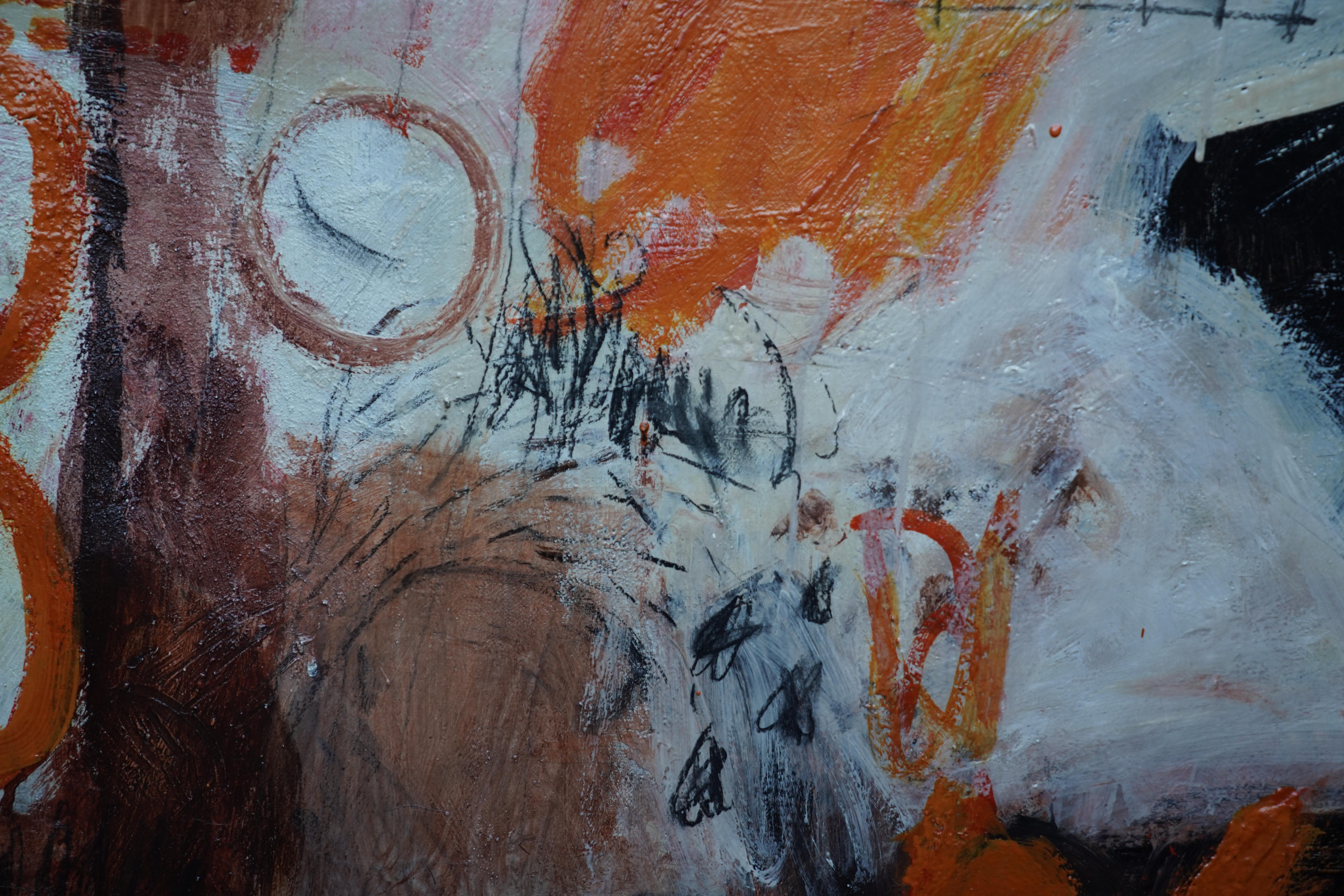 Abstraktes schottisches Ölgemälde des Abstrakten Expressionismus, ausgestellt 1965  im Angebot 2