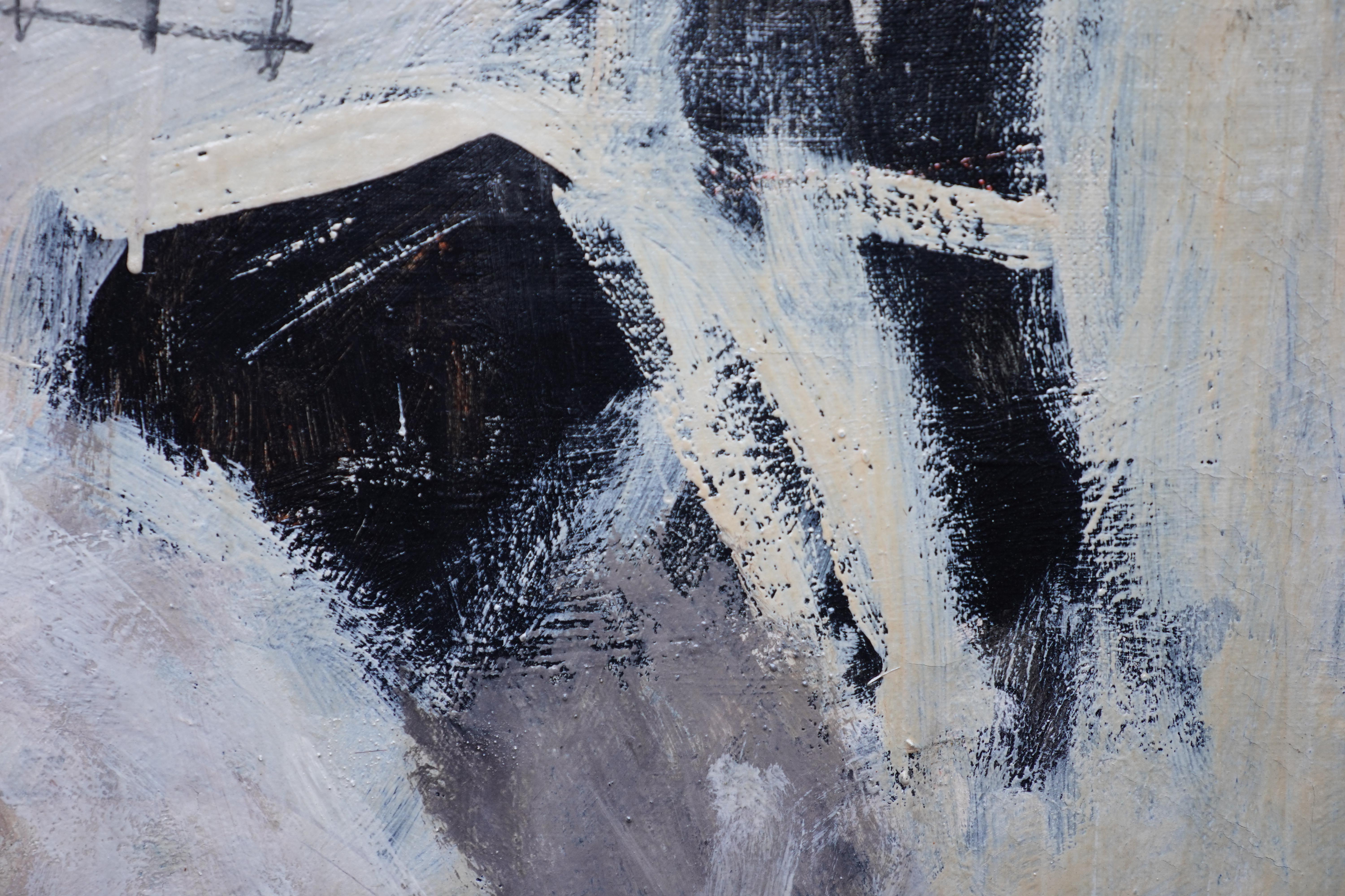 Abstraktes schottisches Ölgemälde des Abstrakten Expressionismus, ausgestellt 1965  im Angebot 3