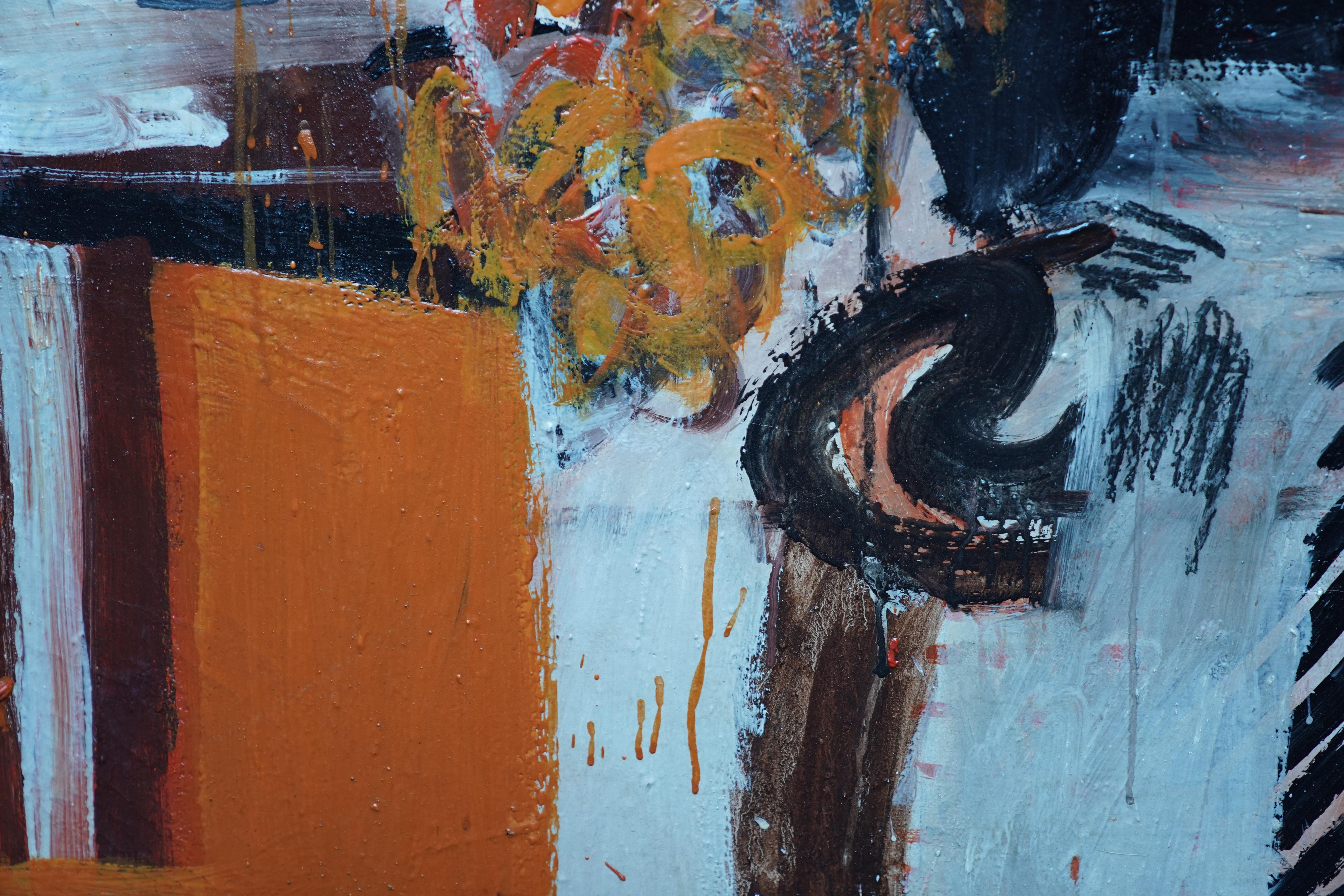 Abstraktes schottisches Ölgemälde des Abstrakten Expressionismus, ausgestellt 1965  im Angebot 5