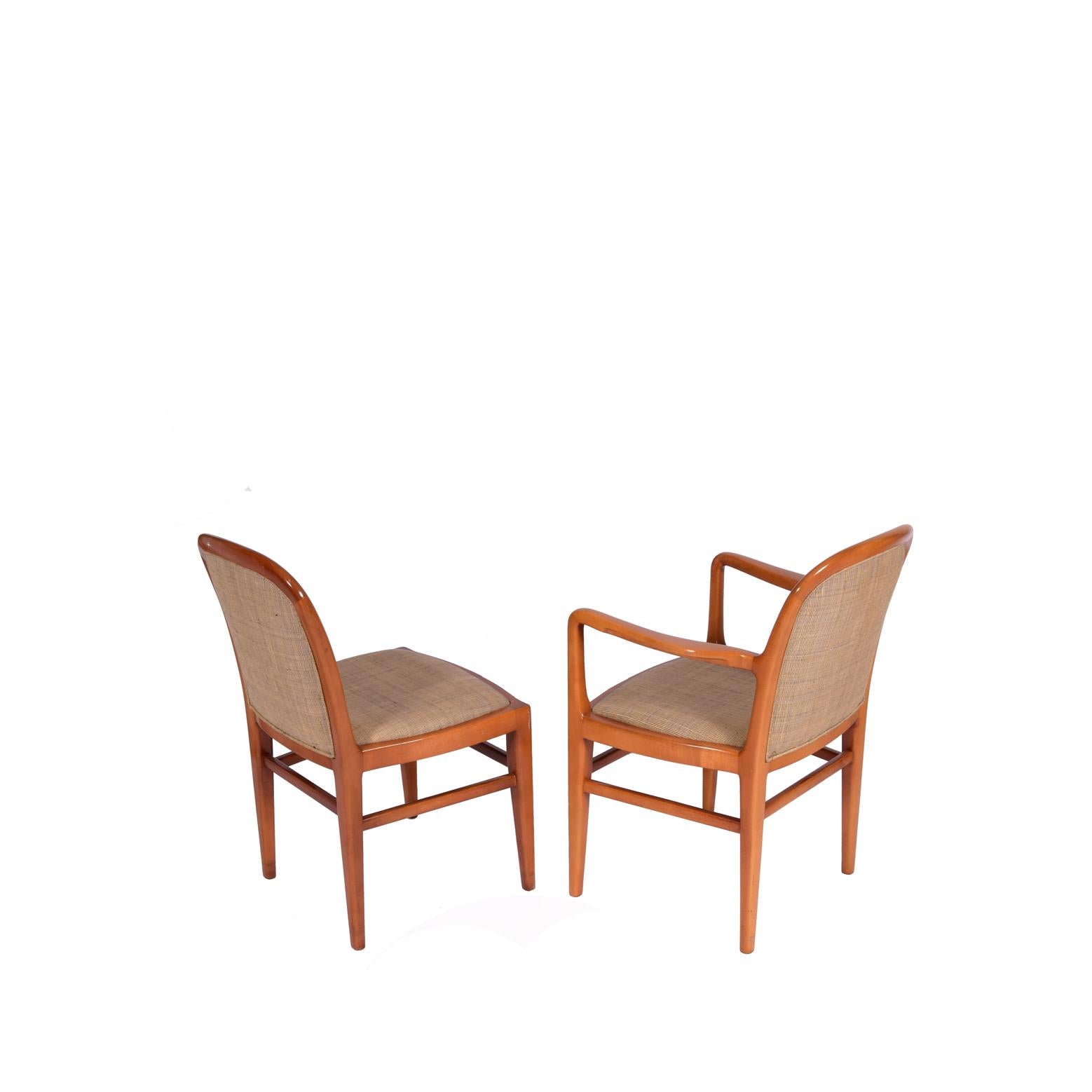 Modern Jack Lenor Larsen 6 sides 2 arm Chairs For Sale