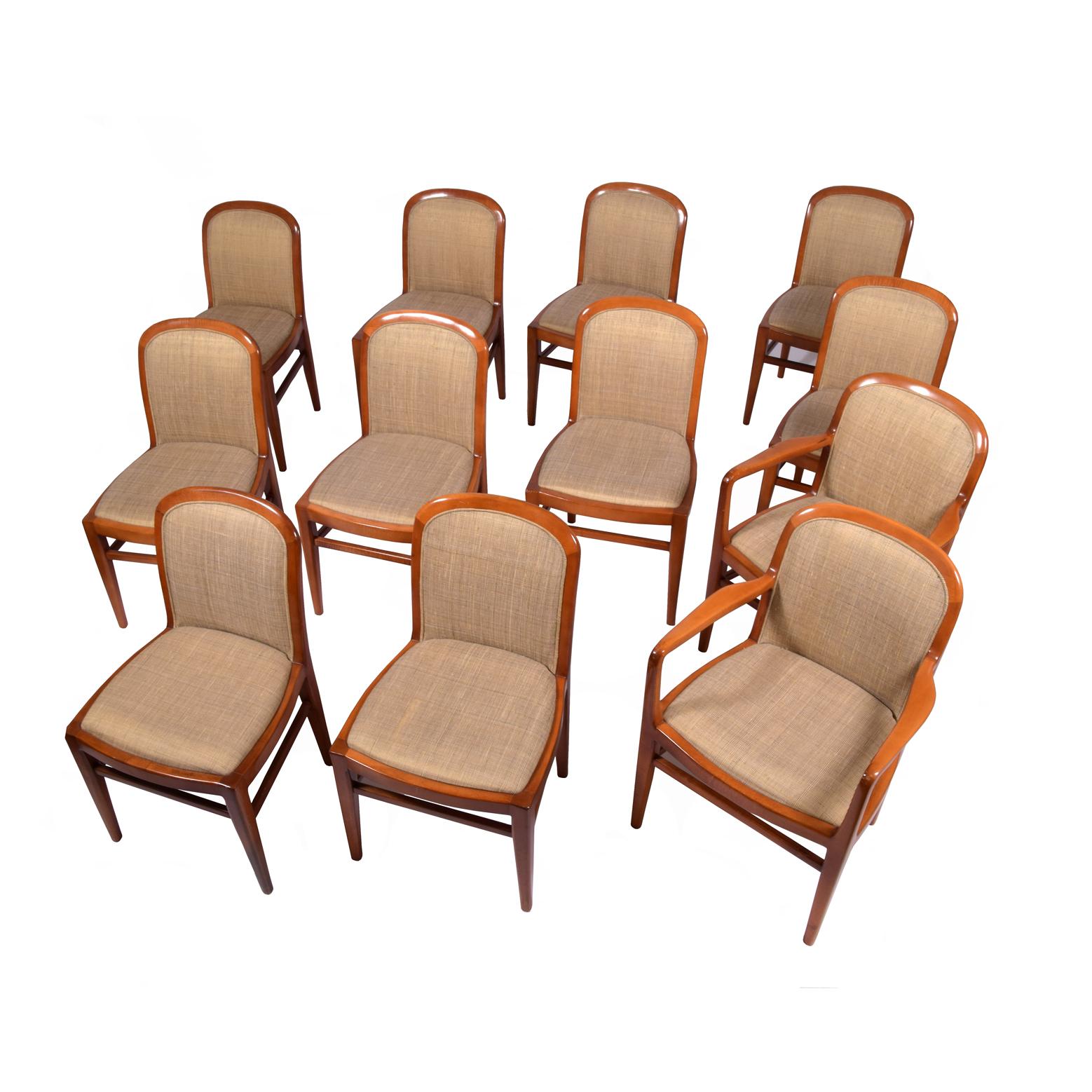 Jack Lenor Larsen 6 sides 2 arm Chairs In Good Condition For Sale In Hudson, NY