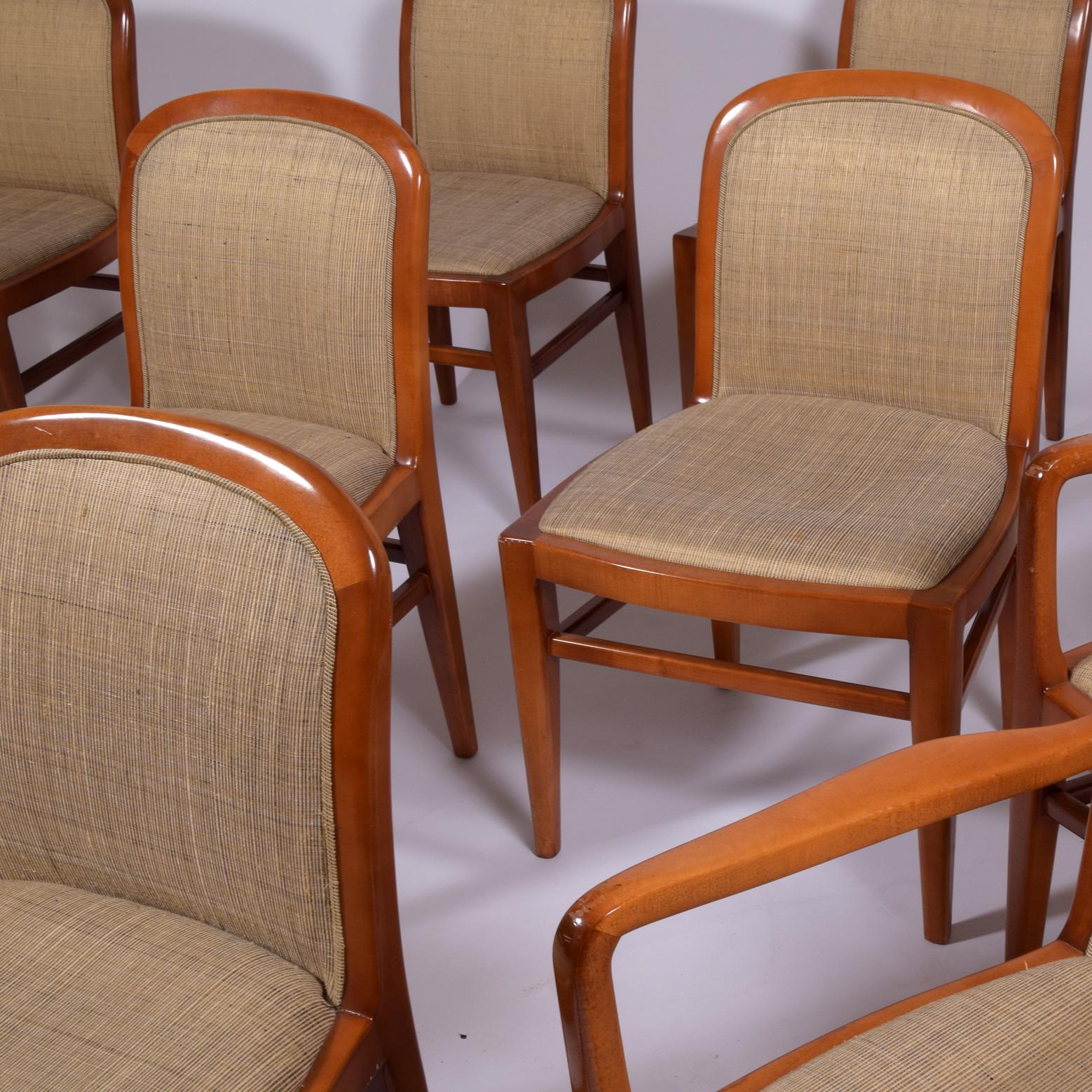 Jack Lenor Larsen 6 sides 2 arm Chairs For Sale 1