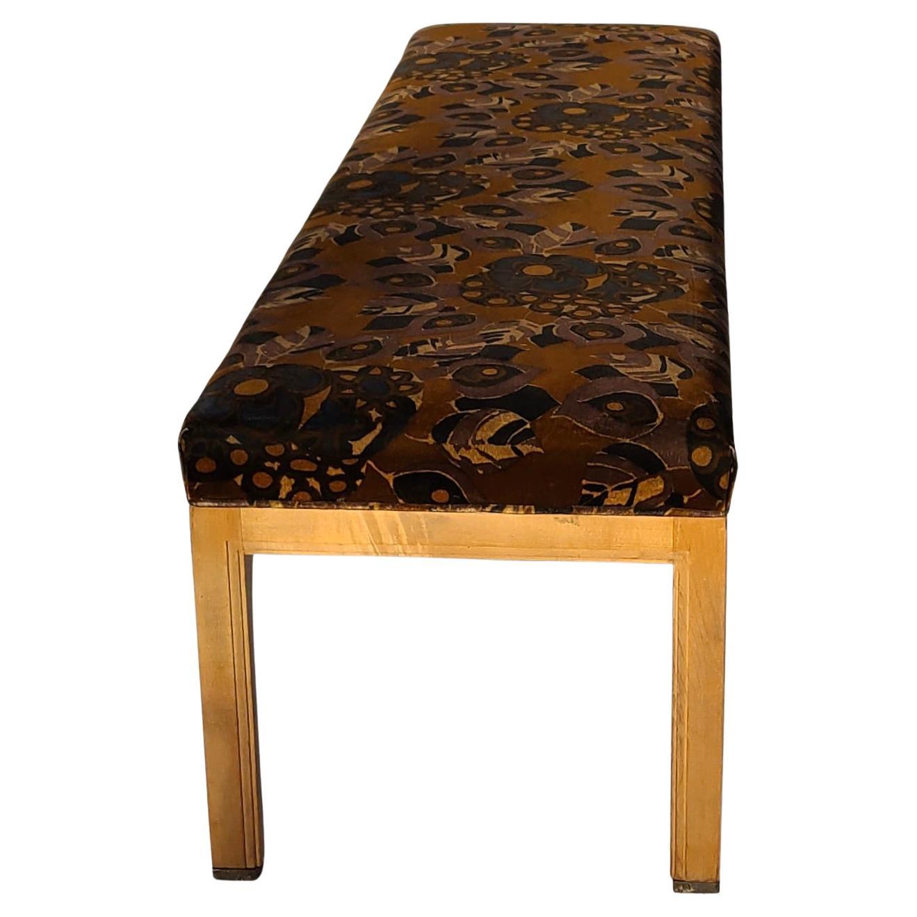 Jack Lenor Larsen Fabric Bench by Brower Grand Rapids In Good Condition For Sale In Fraser, MI