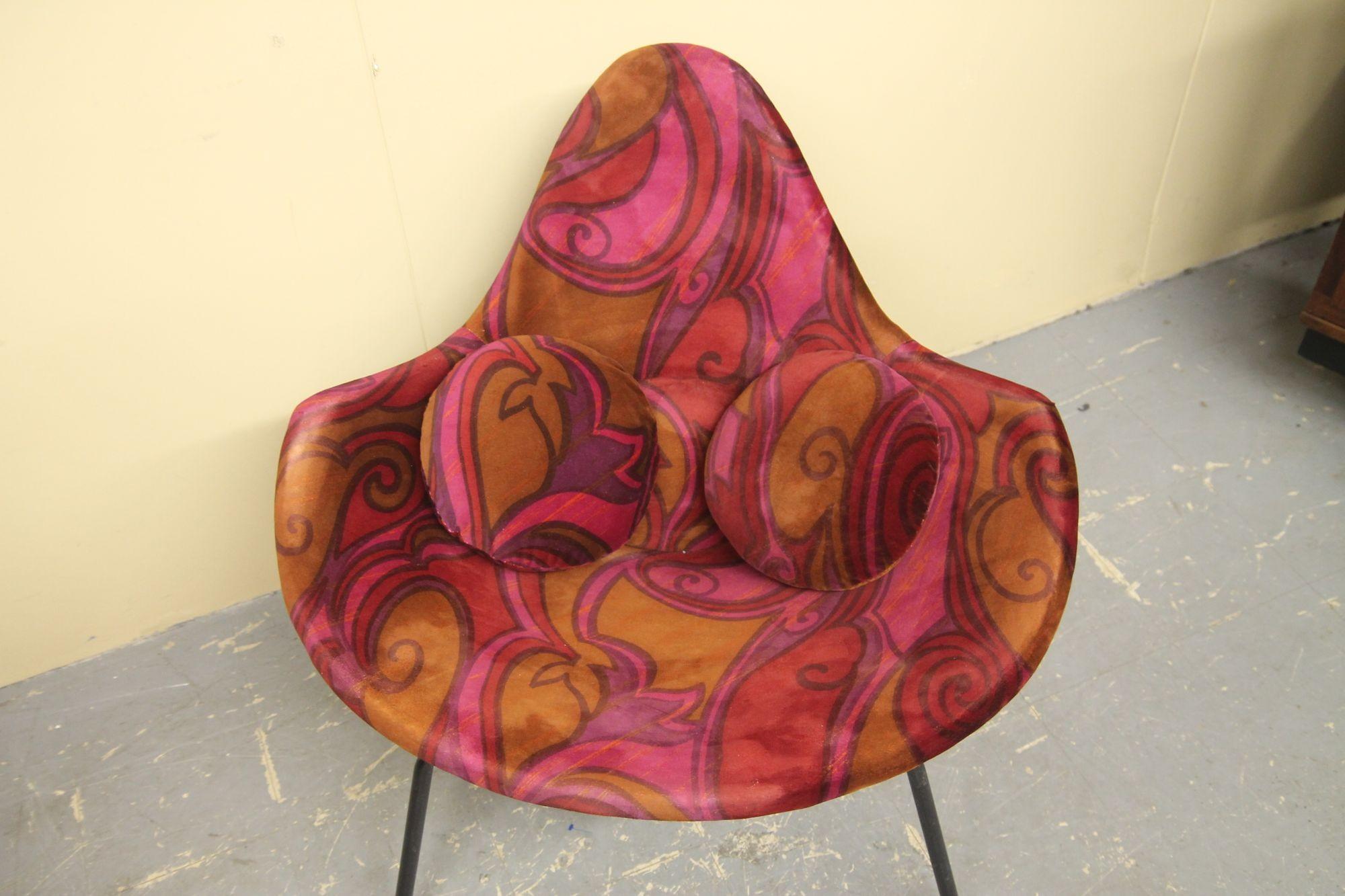 Jack Lenor Larsen Fabric Covered Mid Century Lounge Chair For Sale 1