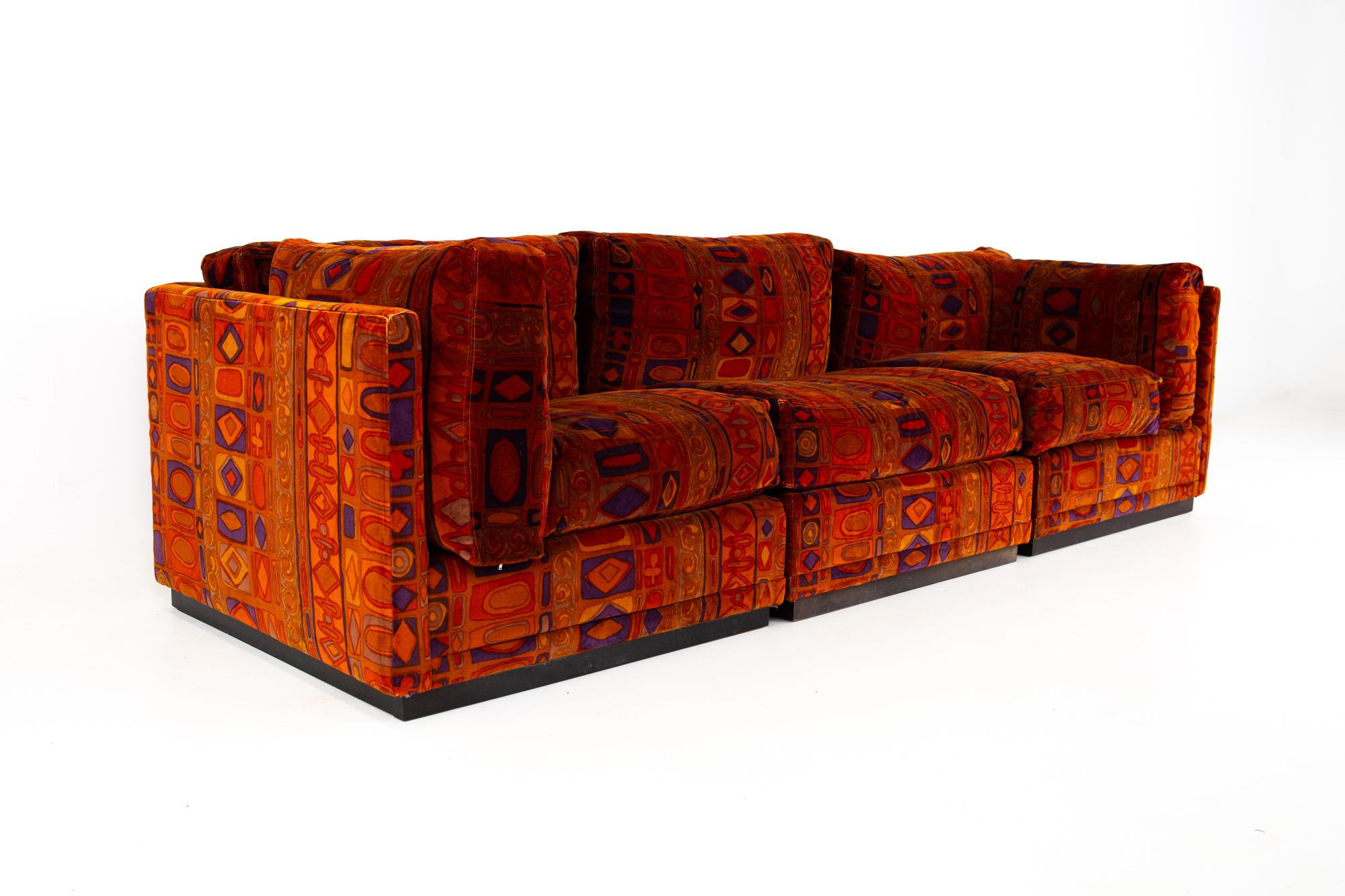 Mid-Century Modern Jack Lenor Larsen for Directional Mid Century Sectional Sofa