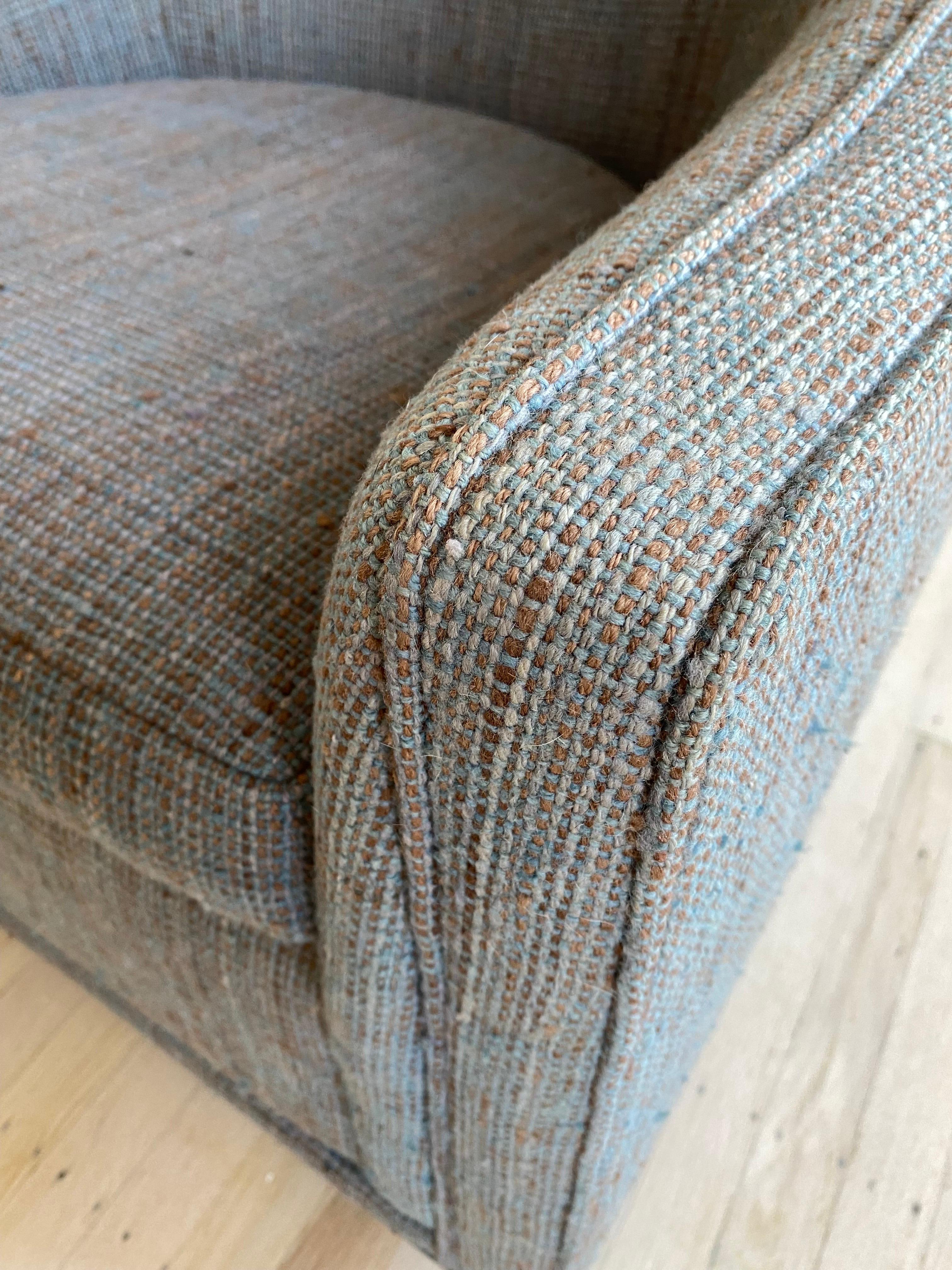 Upholstery Benjamin Baldwin for Jack Lenor Larsen Furniture Company Barrel Chairs For Sale