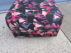 Jack Lenor Larsen Fuscia Fabric Ottoman