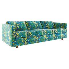 Jack Lenor Larsen Mid Century Turquoise Sofa