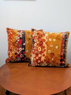 Jack Lenor Larsen "Primavera" Velvet Large Down Filled Pillows