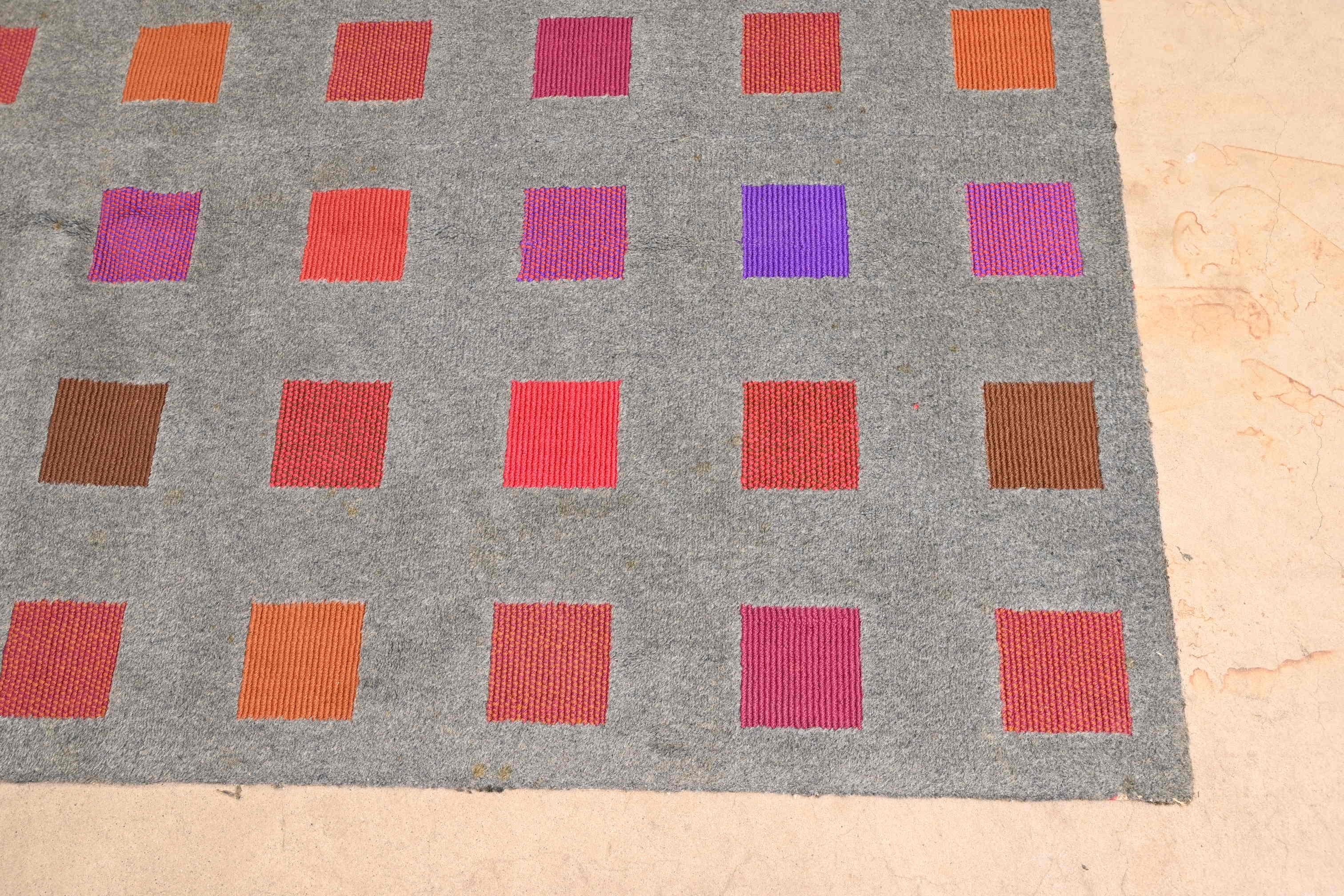 Laine Tapis Quadrangle, de taille moderne mi-siècle, de Jack Lenor Larsen, 1973