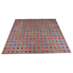 Tappeto Jack Lenor Larsen "Quadrangle", metà del secolo scorso, formato ROOMS, 1973